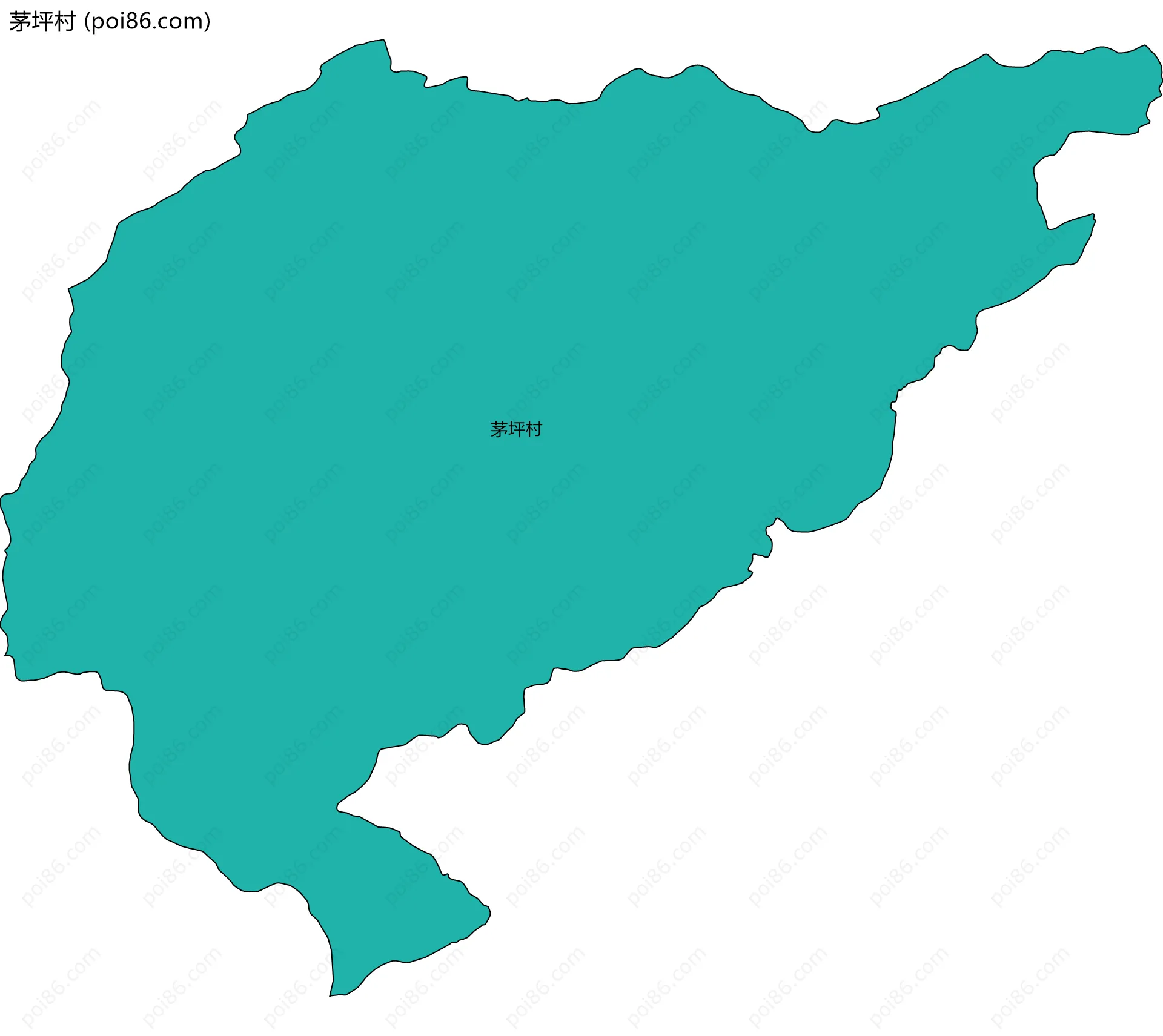 茅坪村边界地图