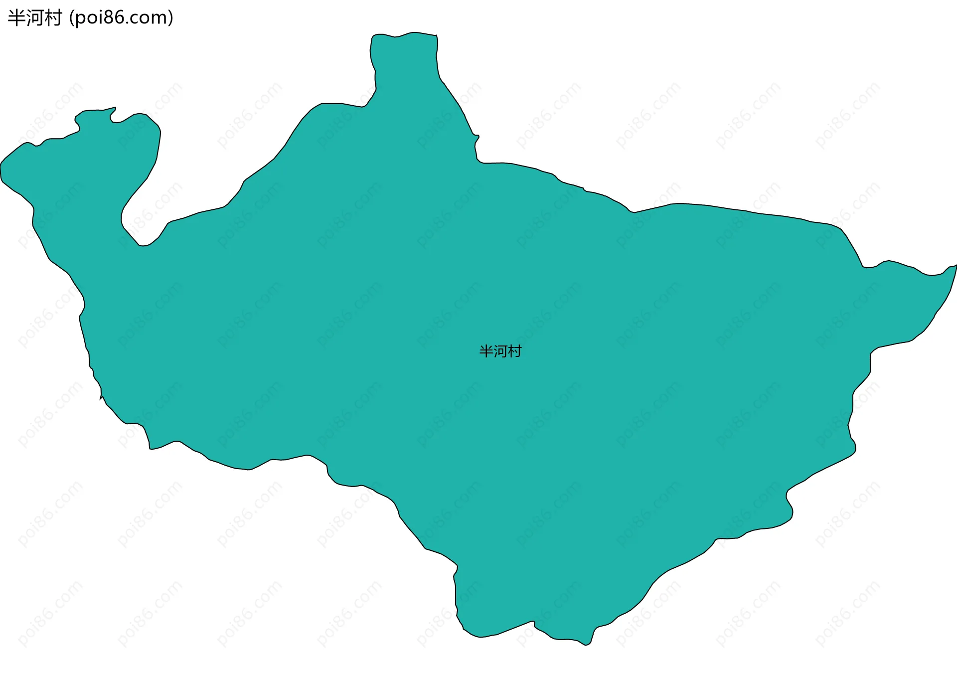 半河村边界地图