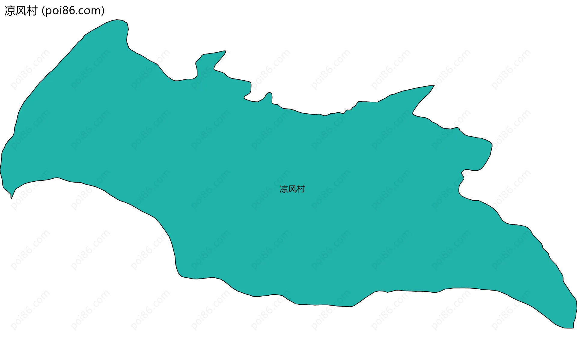 凉风村边界地图