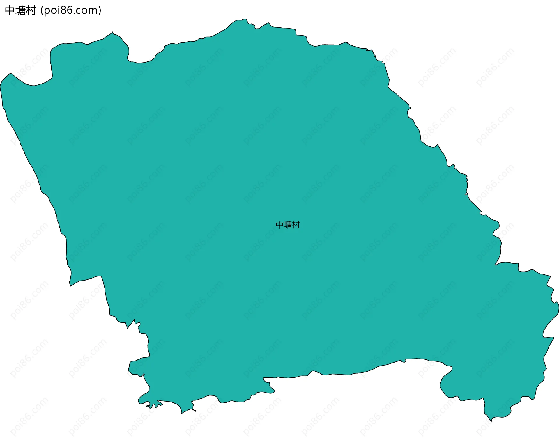 中塘村边界地图