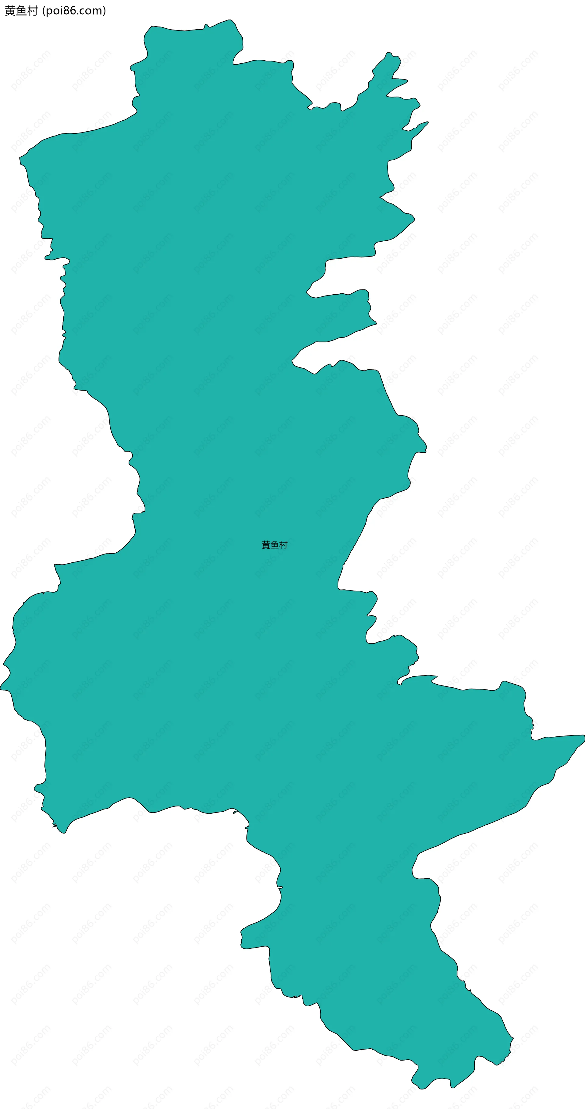 黄鱼村边界地图