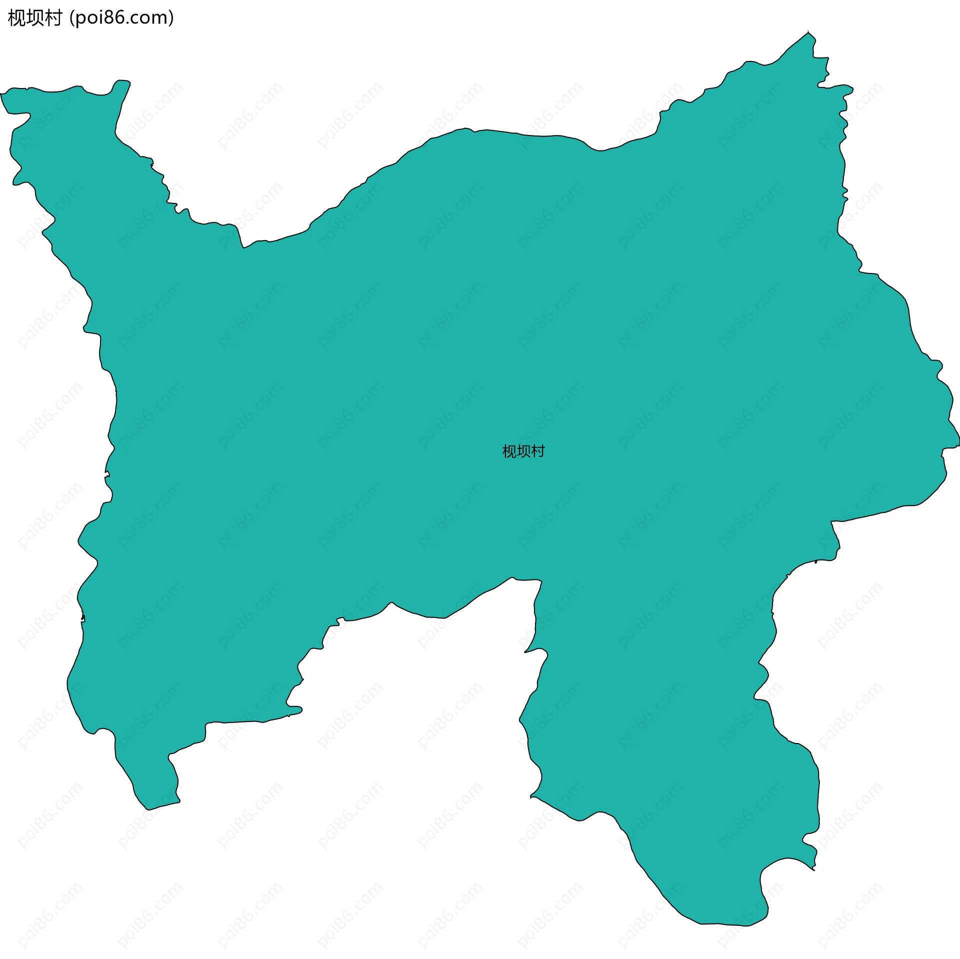 枧坝村边界地图