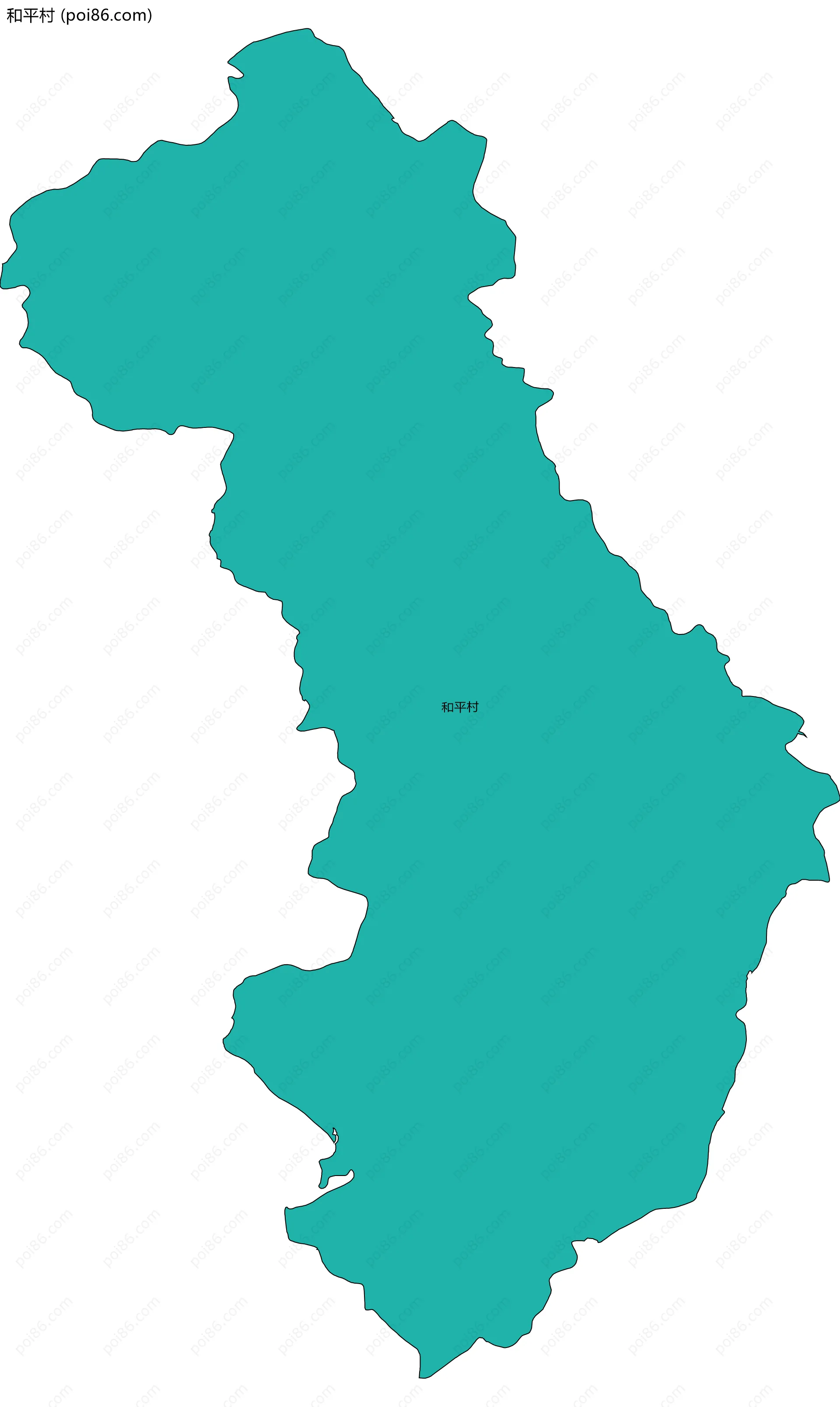 和平村边界地图