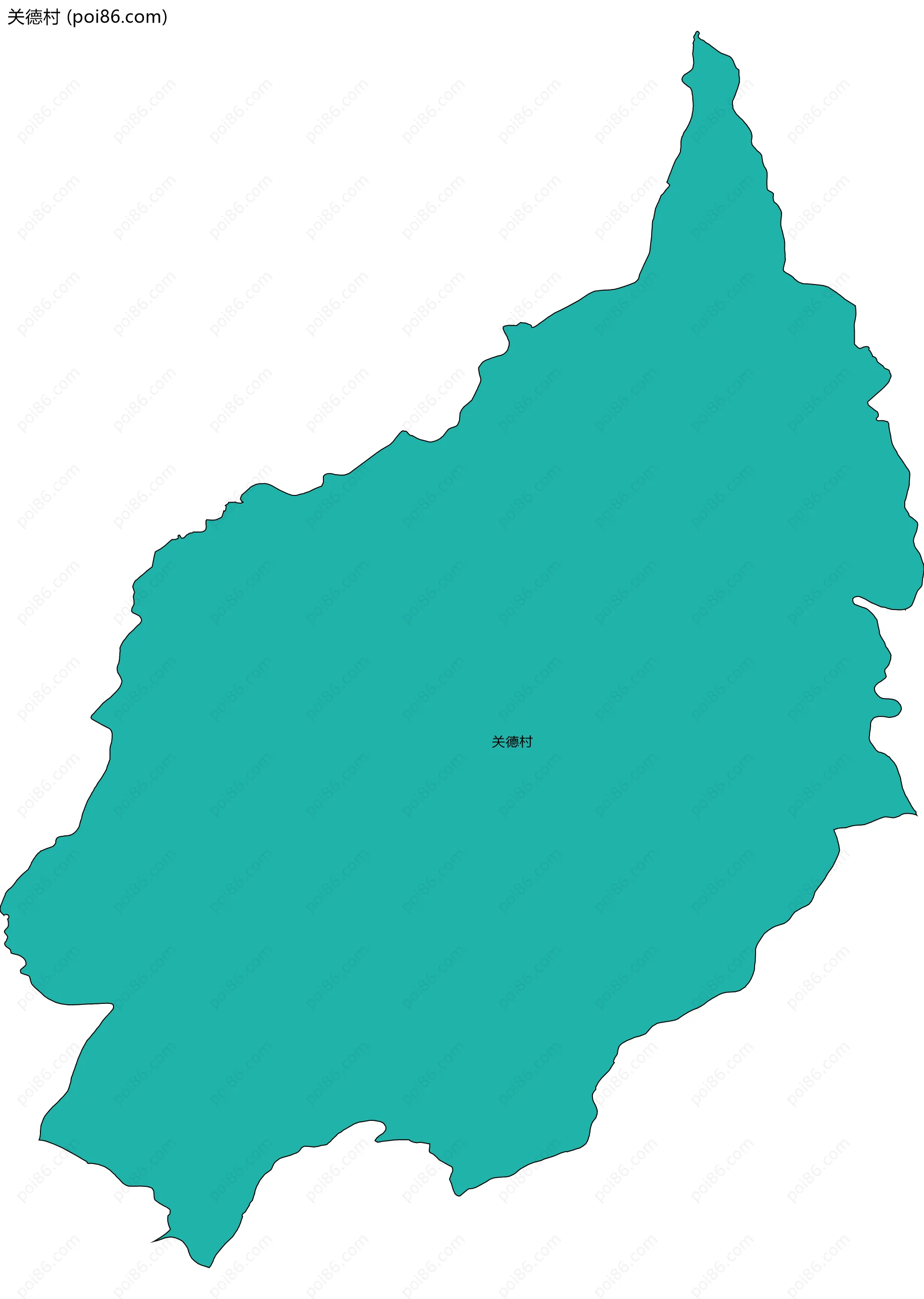 关德村边界地图