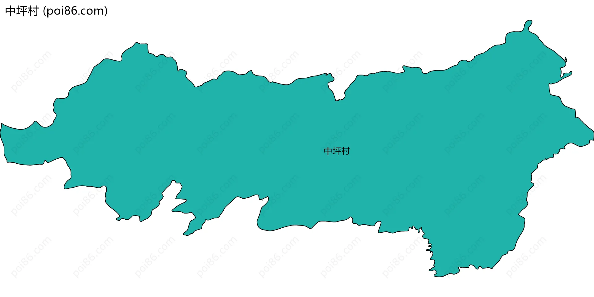 中坪村边界地图