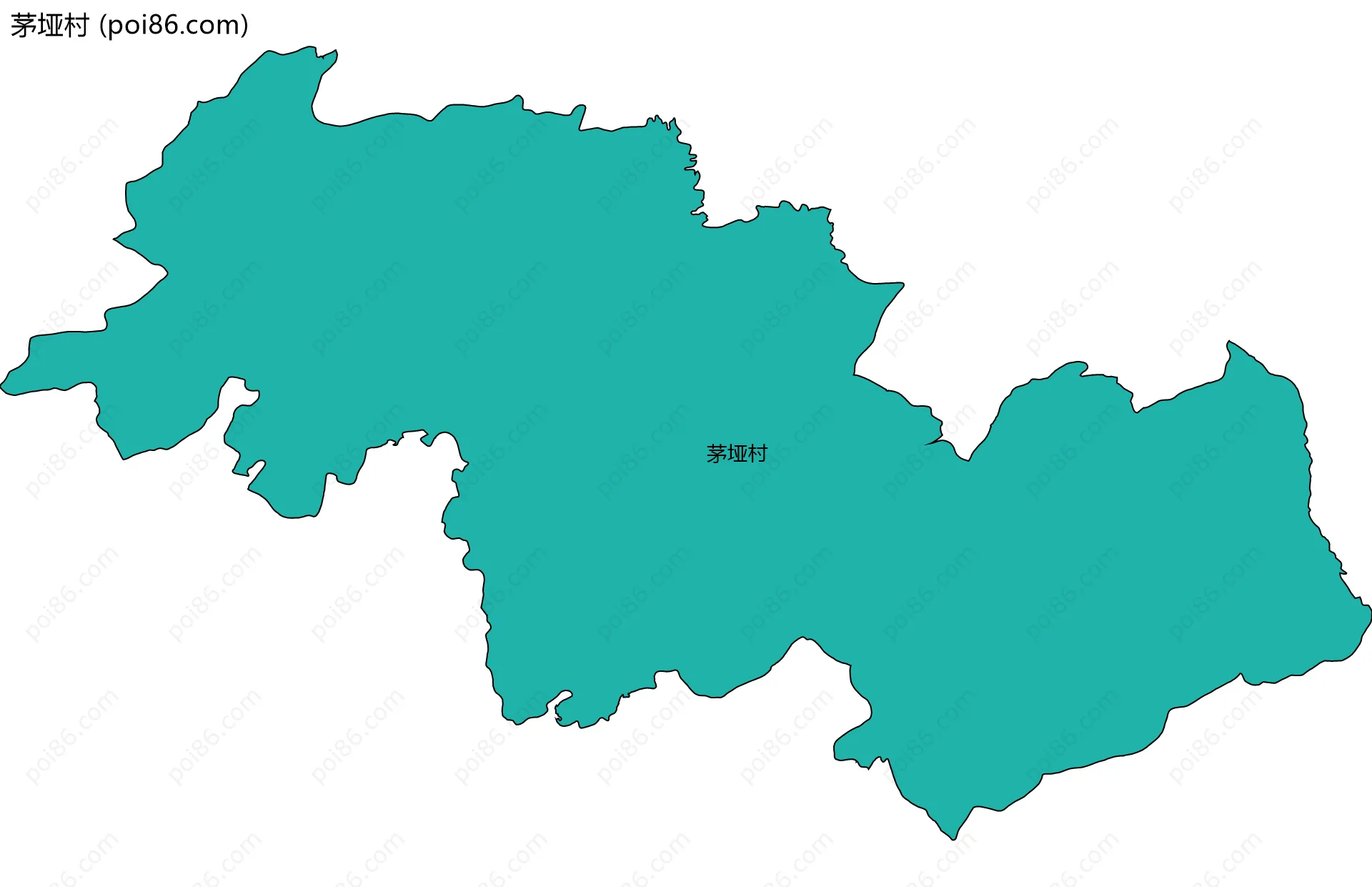 茅垭村边界地图