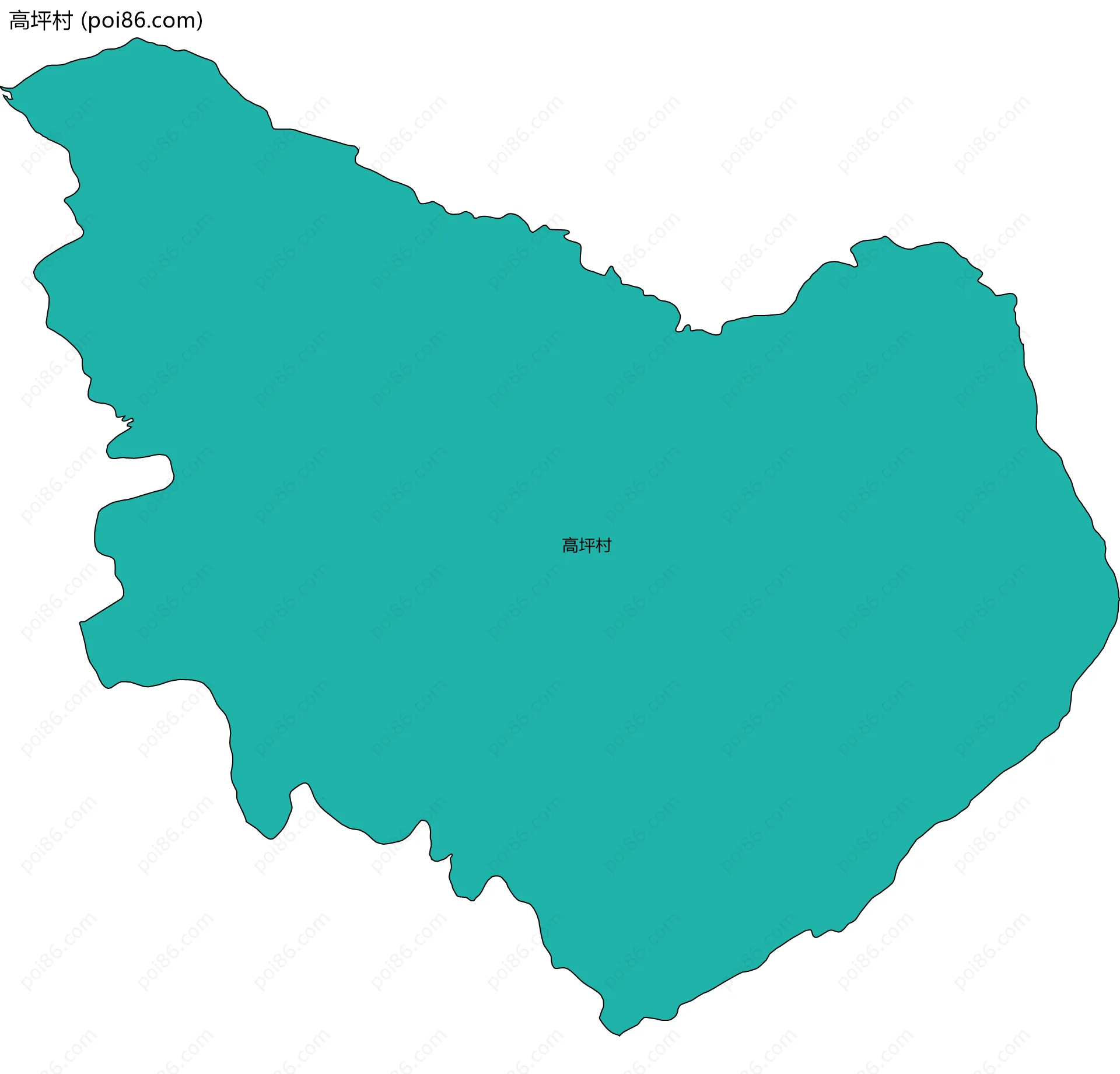 高坪村边界地图