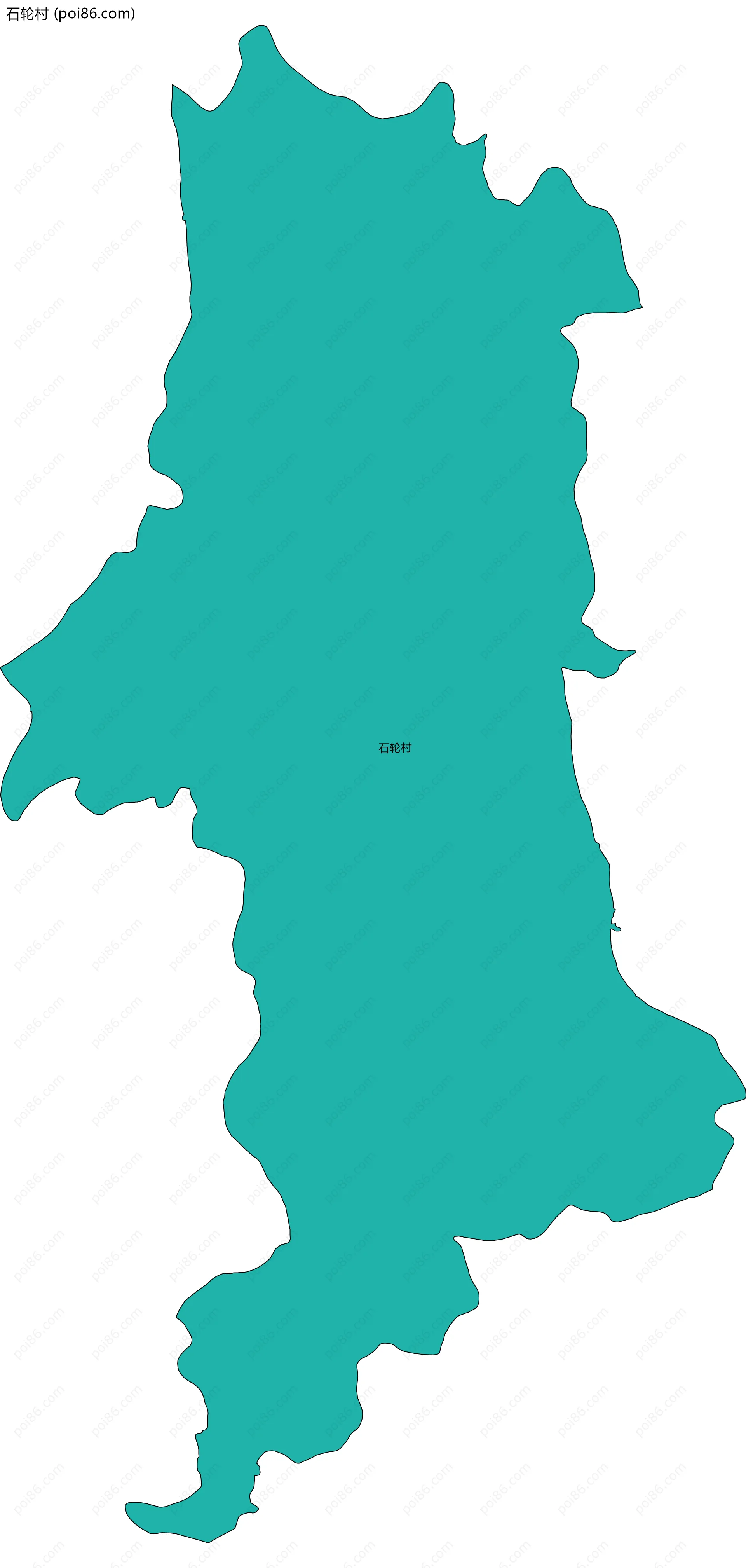 石轮村边界地图