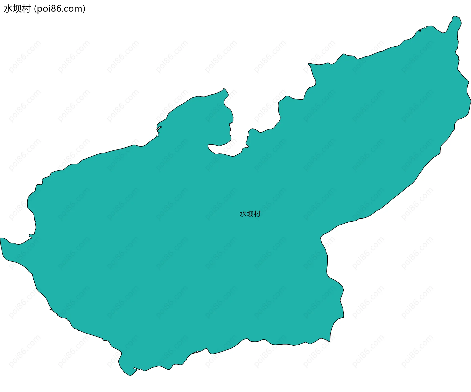 水坝村边界地图