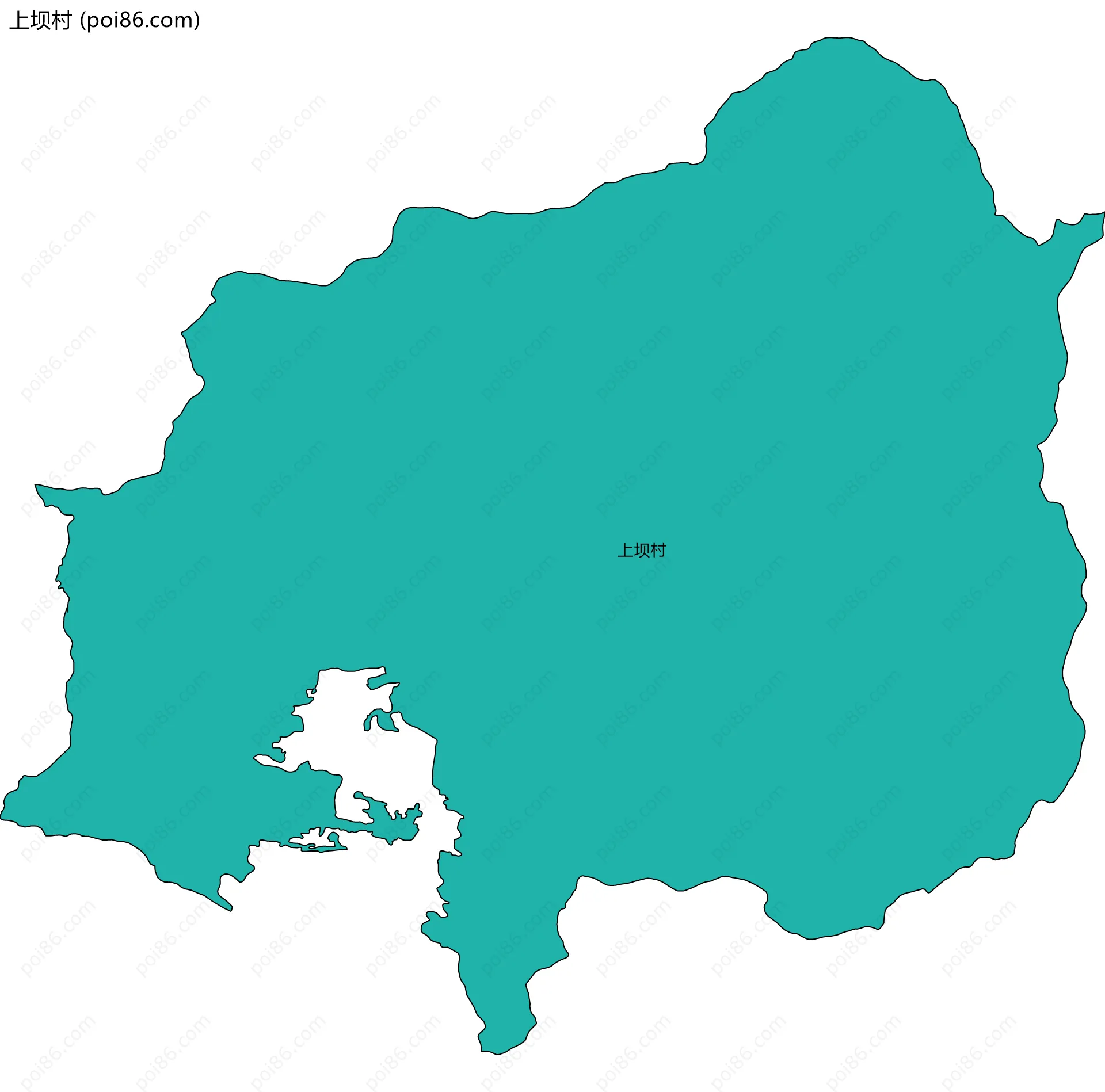 上坝村边界地图