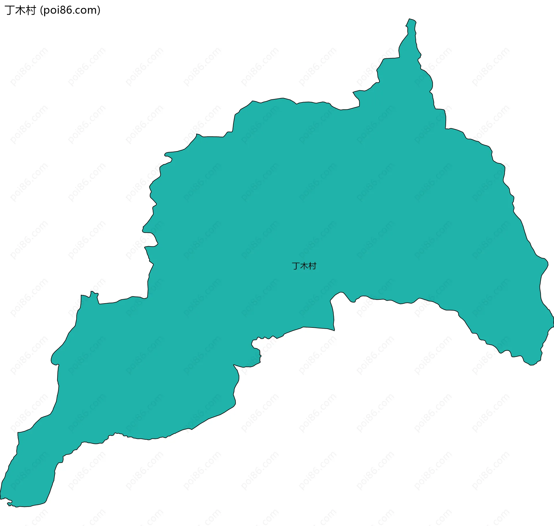 丁木村边界地图