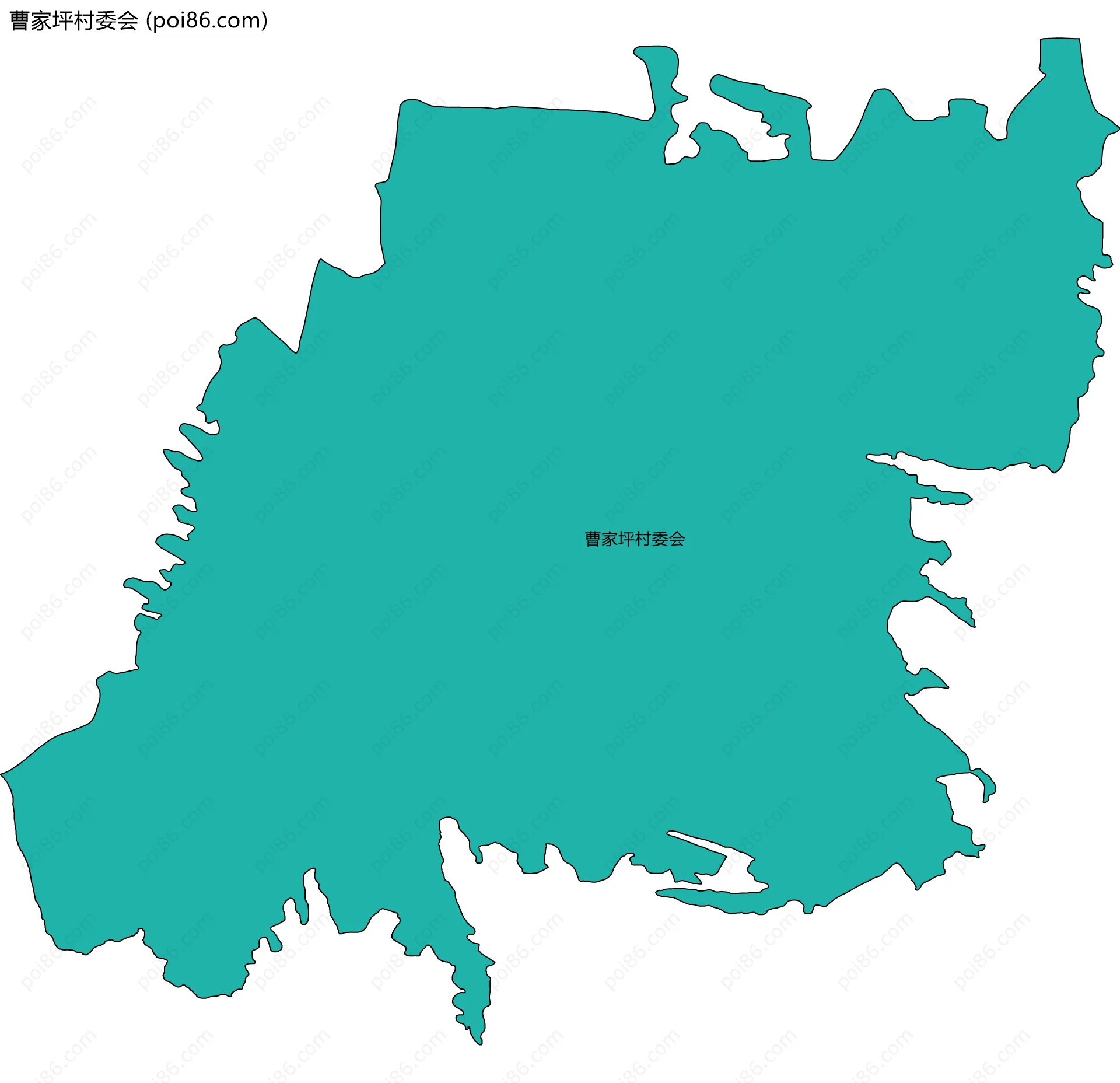 曹家坪村委会边界地图