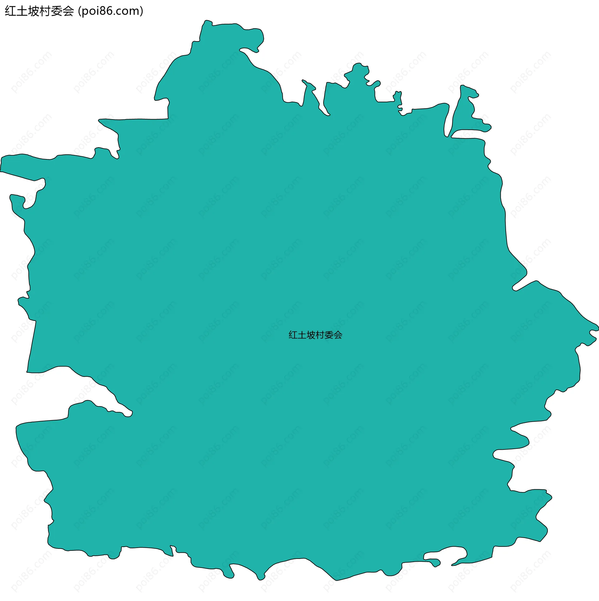 红土坡村委会边界地图
