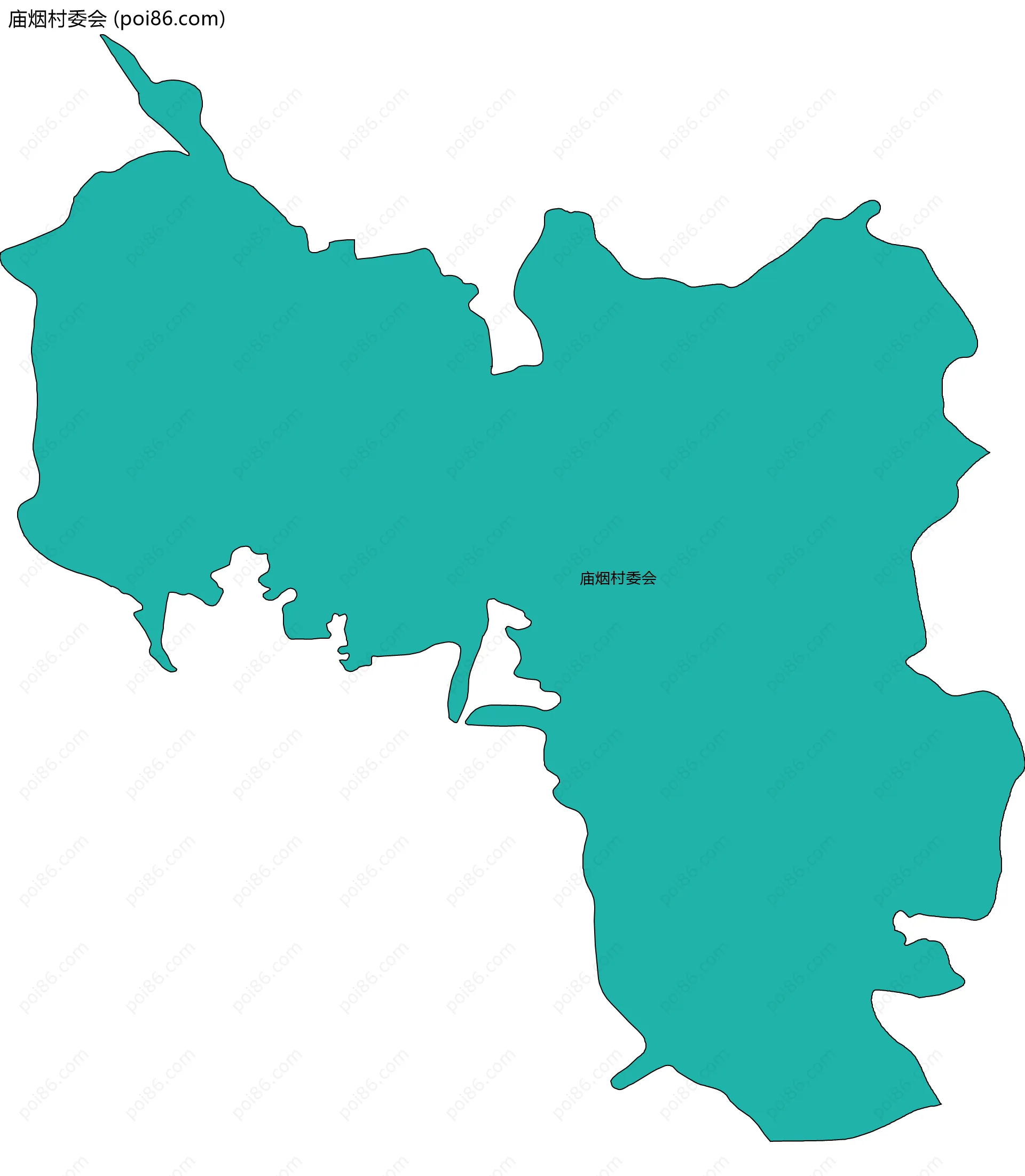 庙烟村委会边界地图