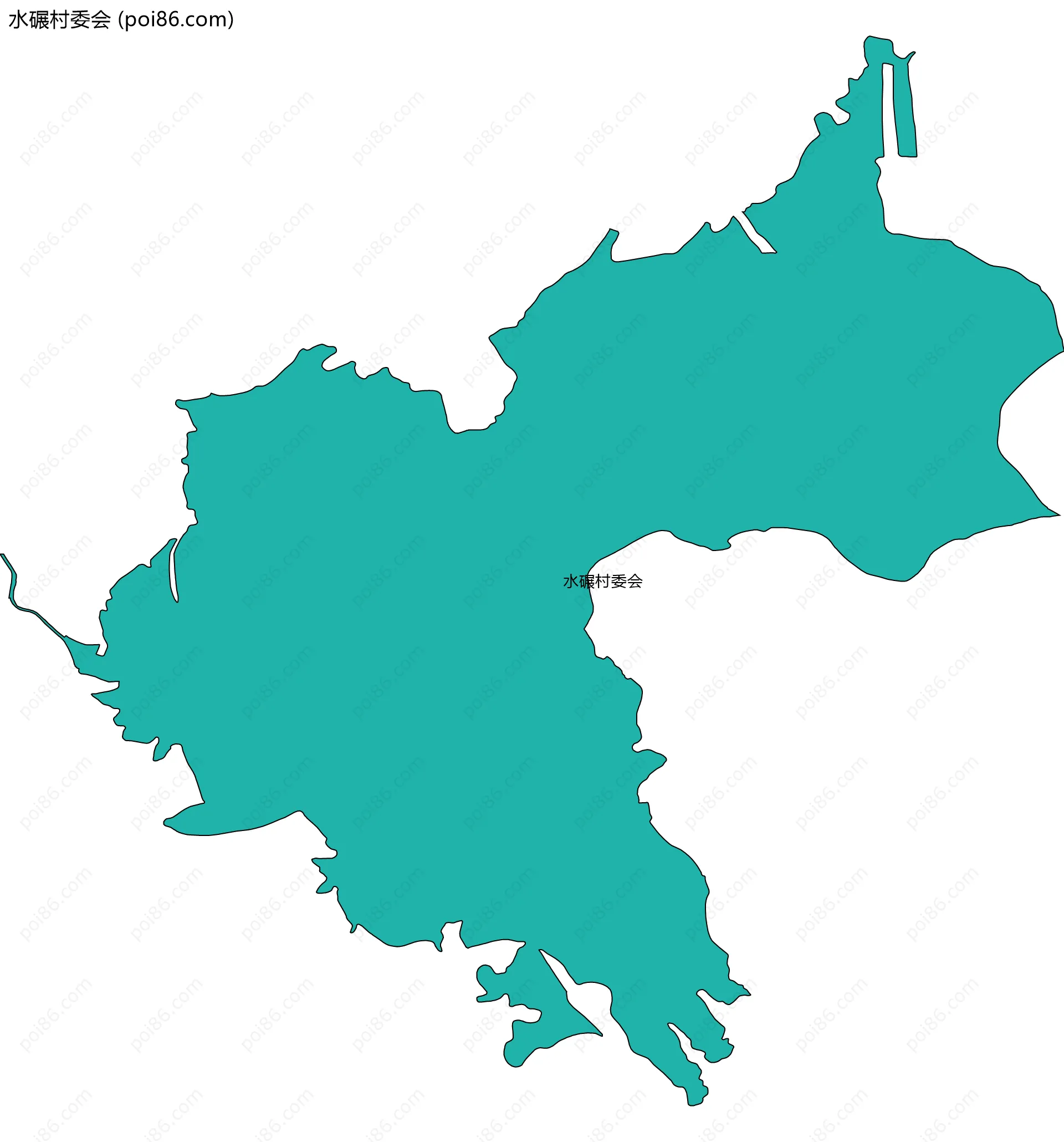 水碾村委会边界地图