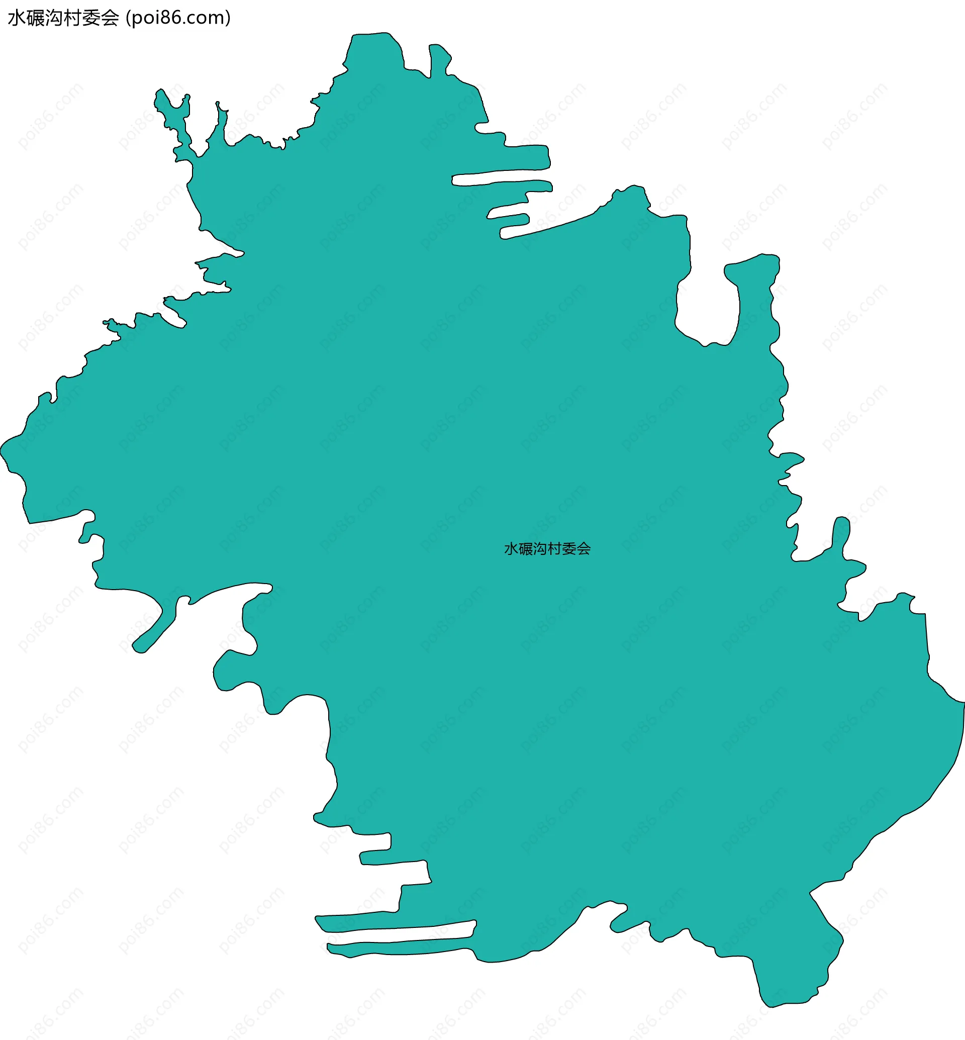 水碾沟村委会边界地图