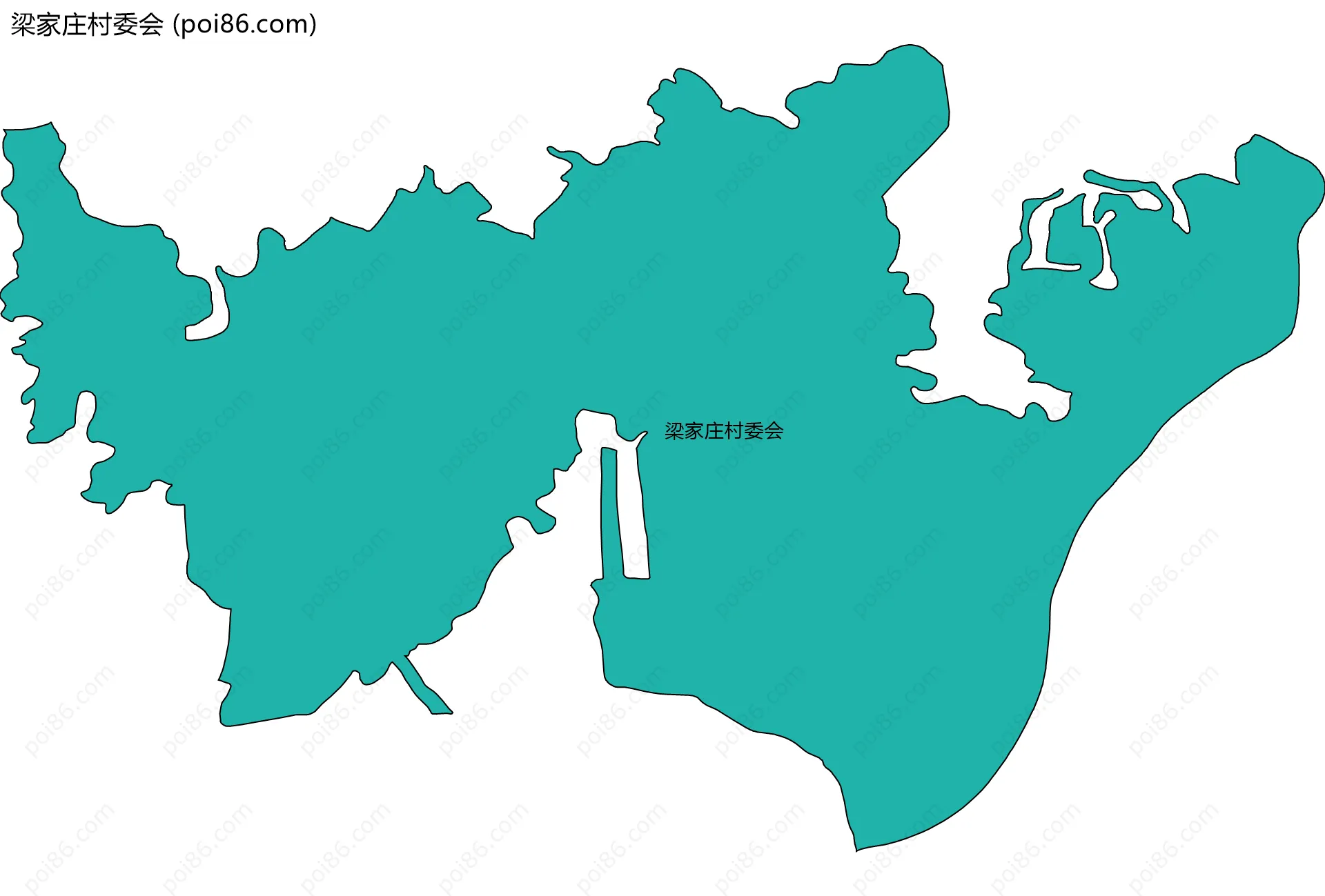 梁家庄村委会边界地图