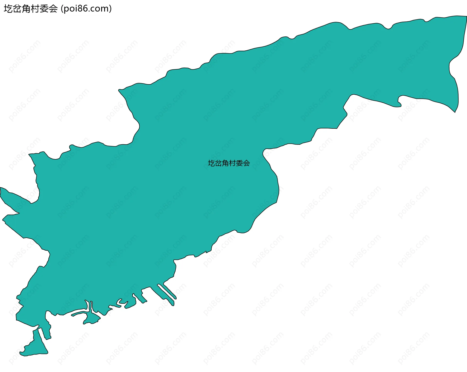 圪岔角村委会边界地图
