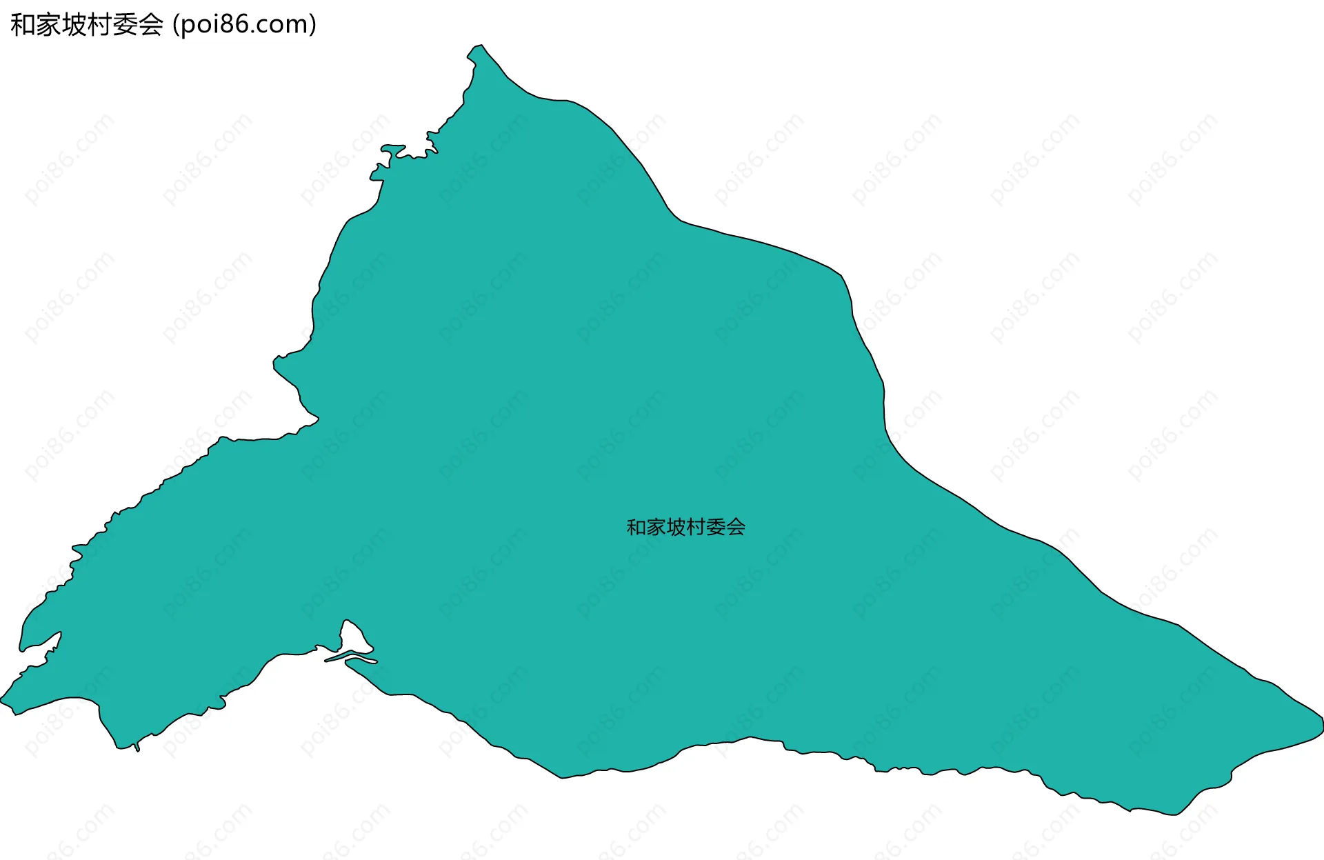 和家坡村委会边界地图