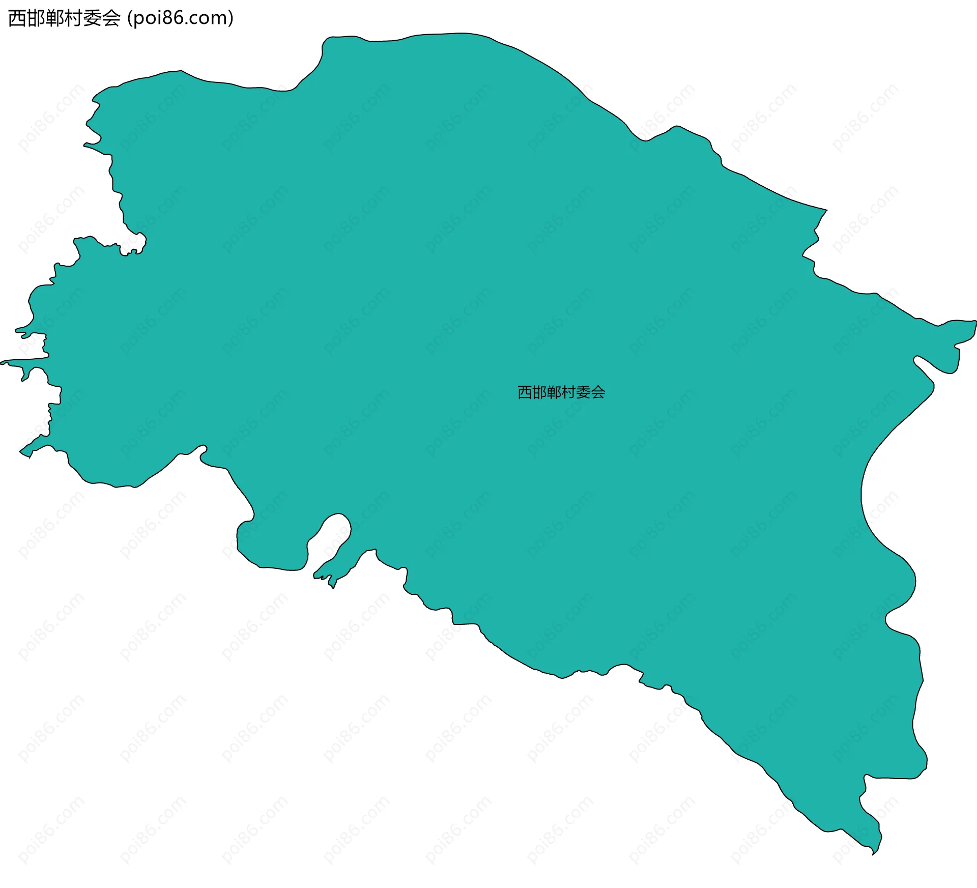 西邯郸村委会边界地图