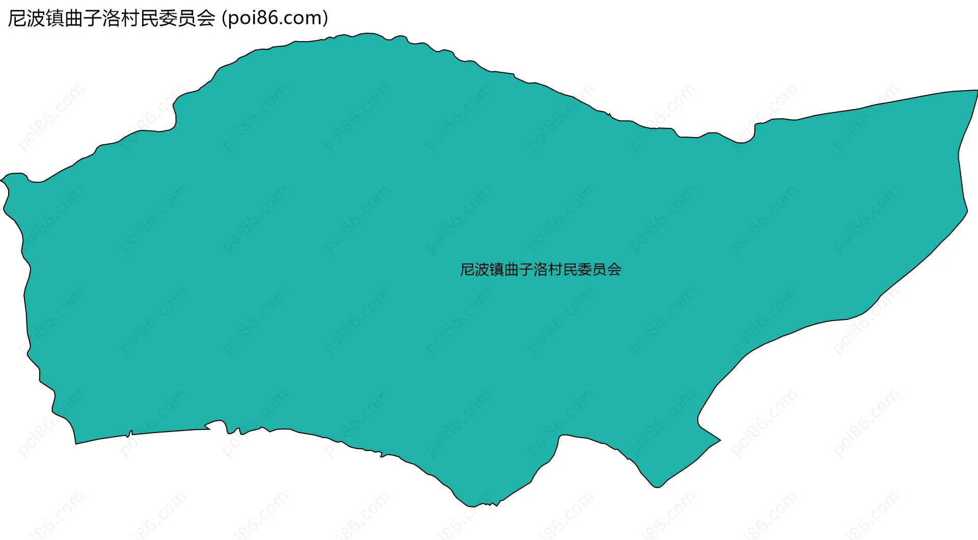 尼波镇曲子洛村民委员会边界地图