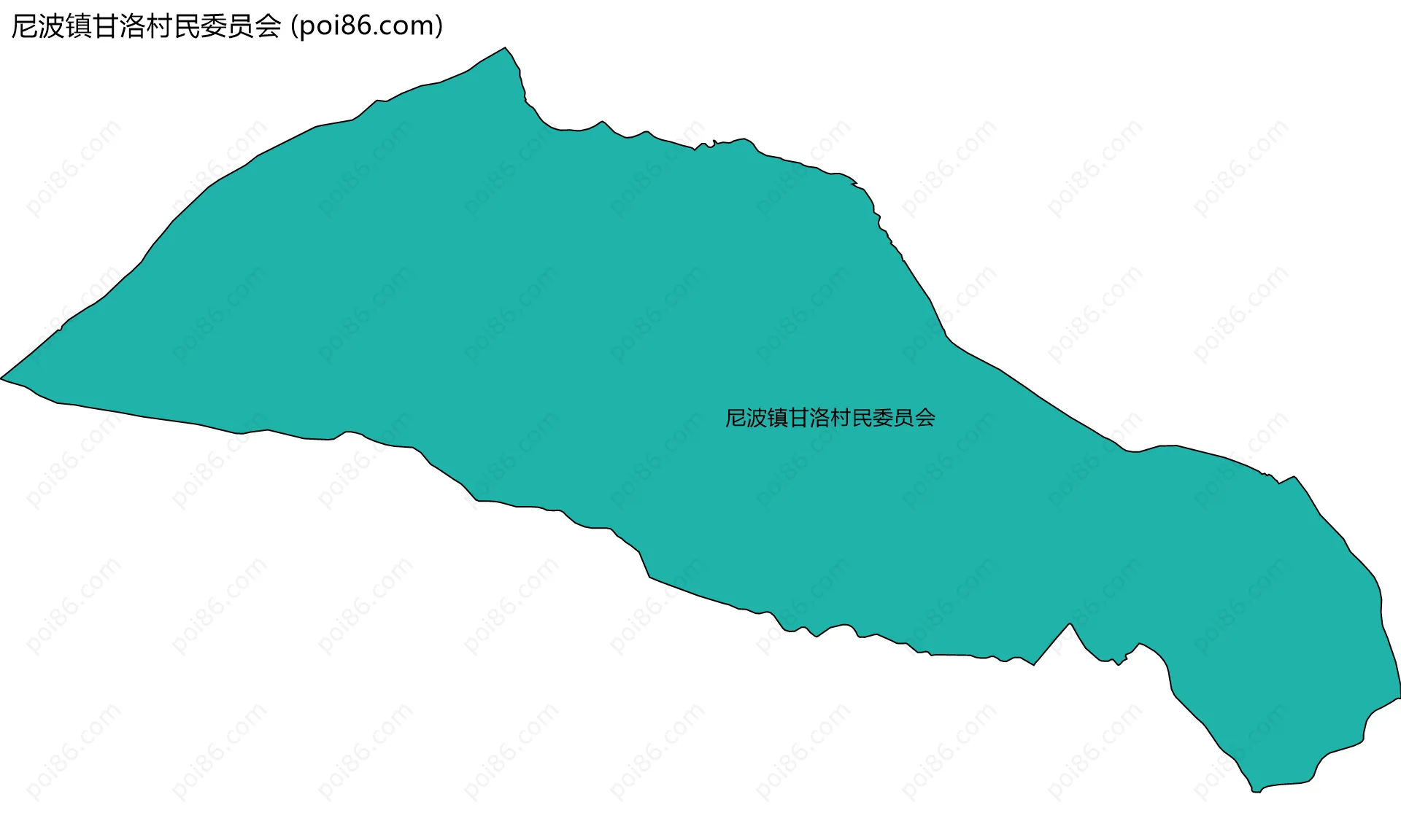 尼波镇甘洛村民委员会边界地图