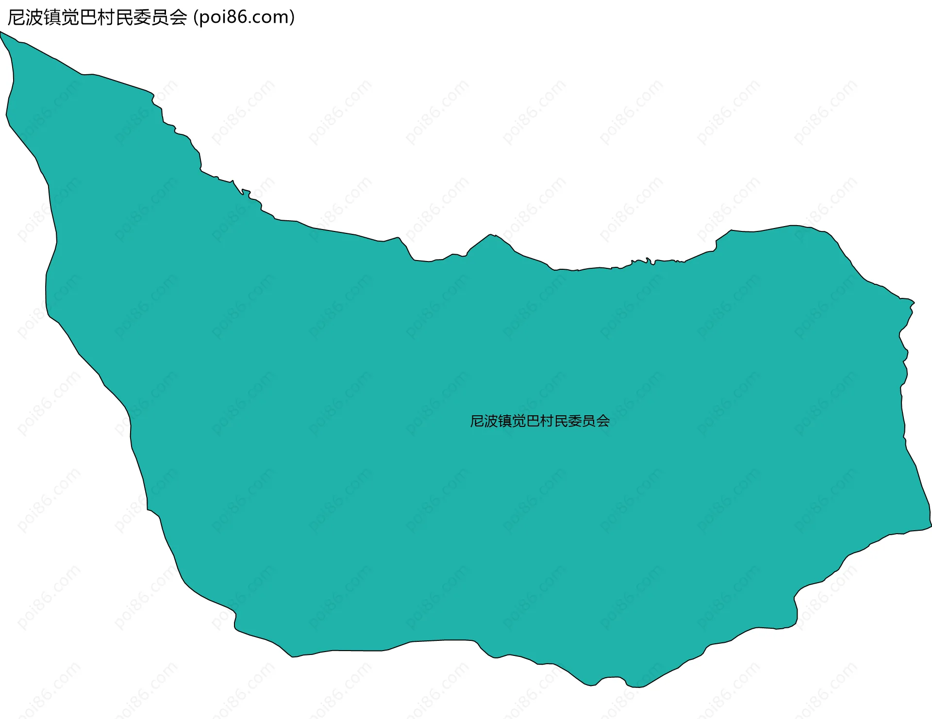 尼波镇觉巴村民委员会边界地图