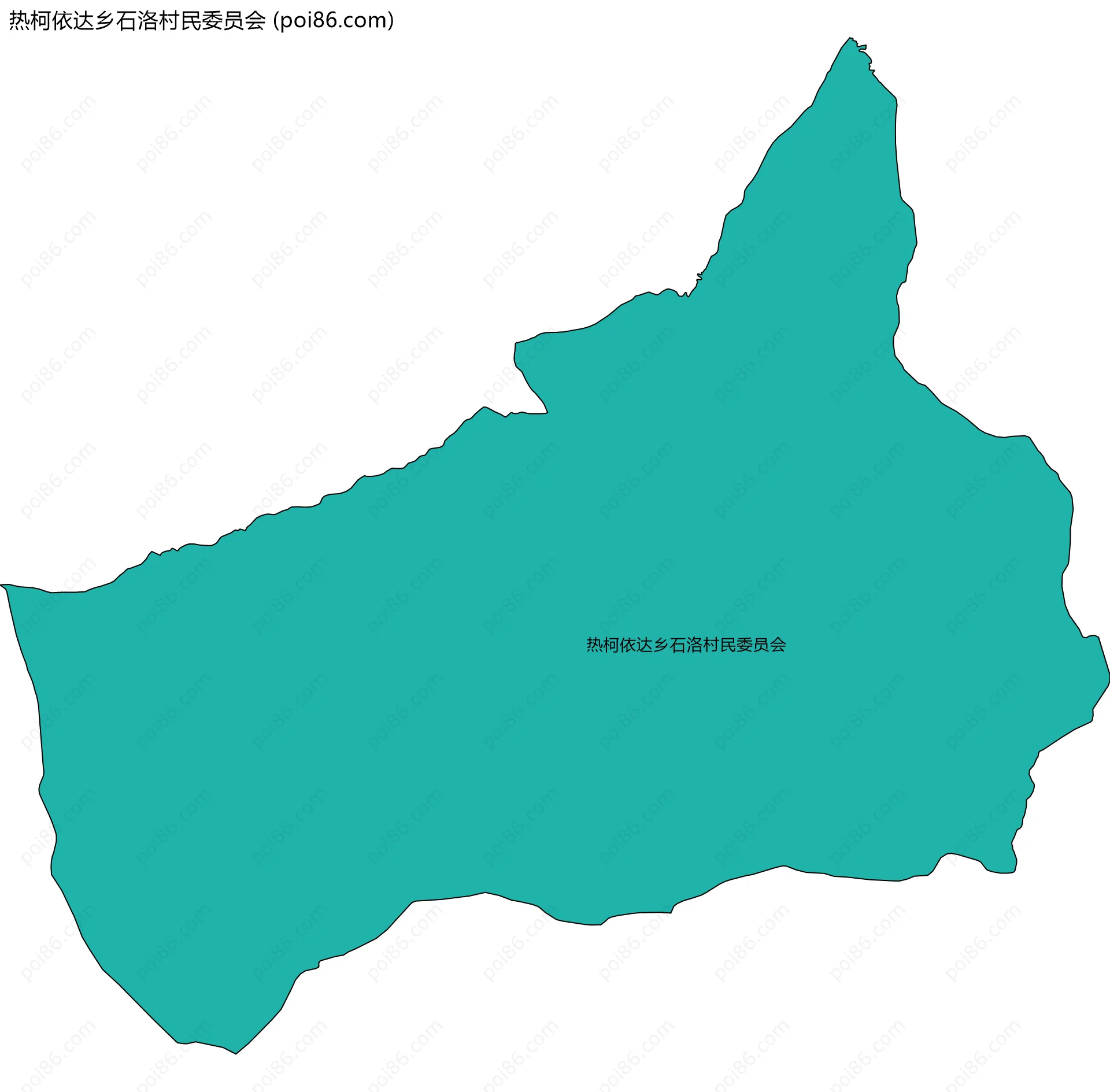 热柯依达乡石洛村民委员会边界地图