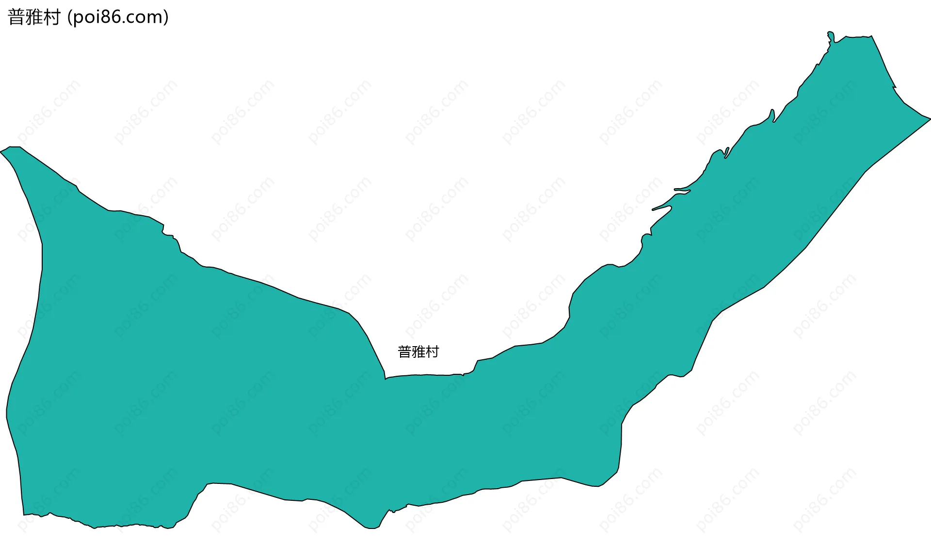 普雅村边界地图
