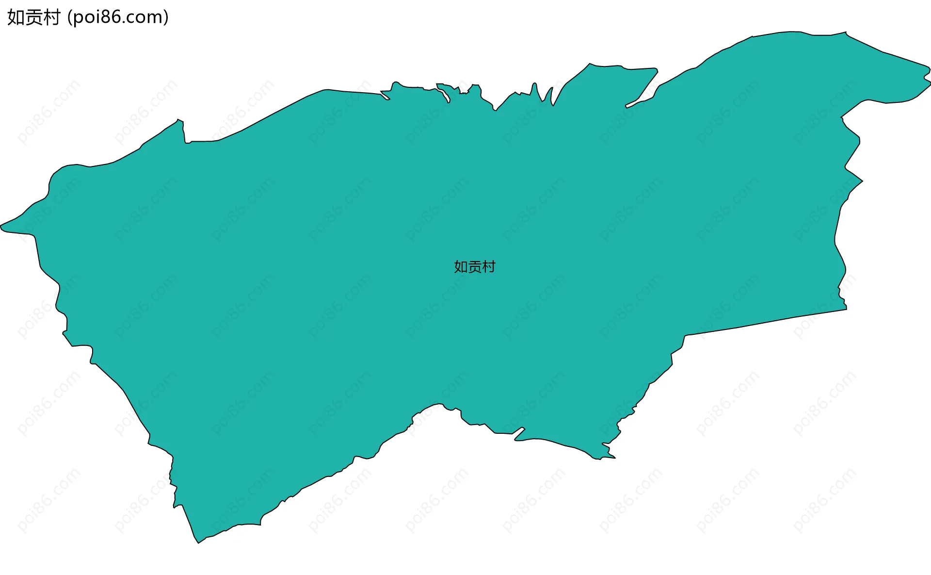 如贡村边界地图