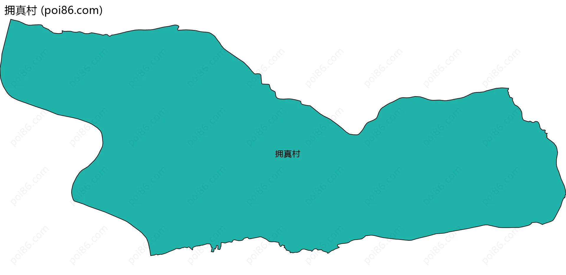 拥真村边界地图