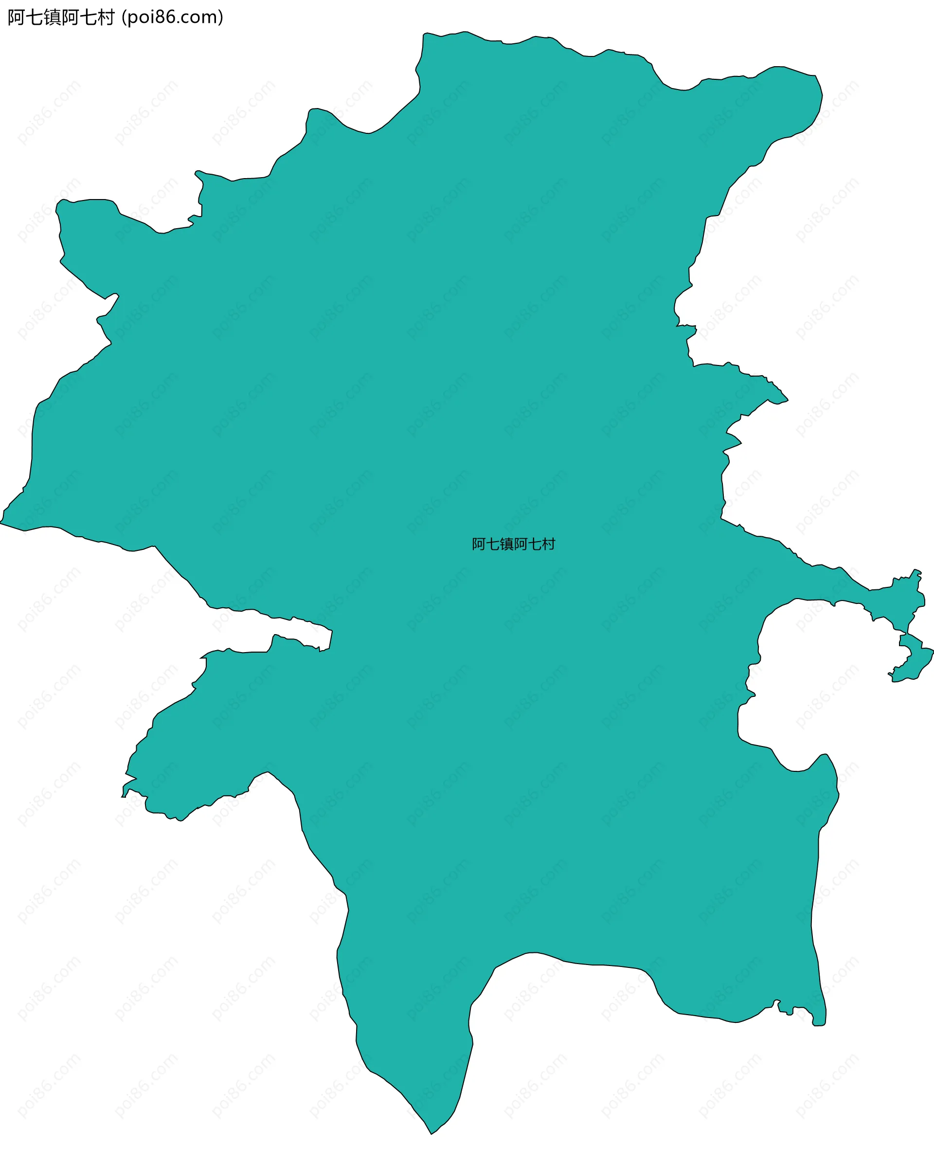 阿七镇阿七村边界地图