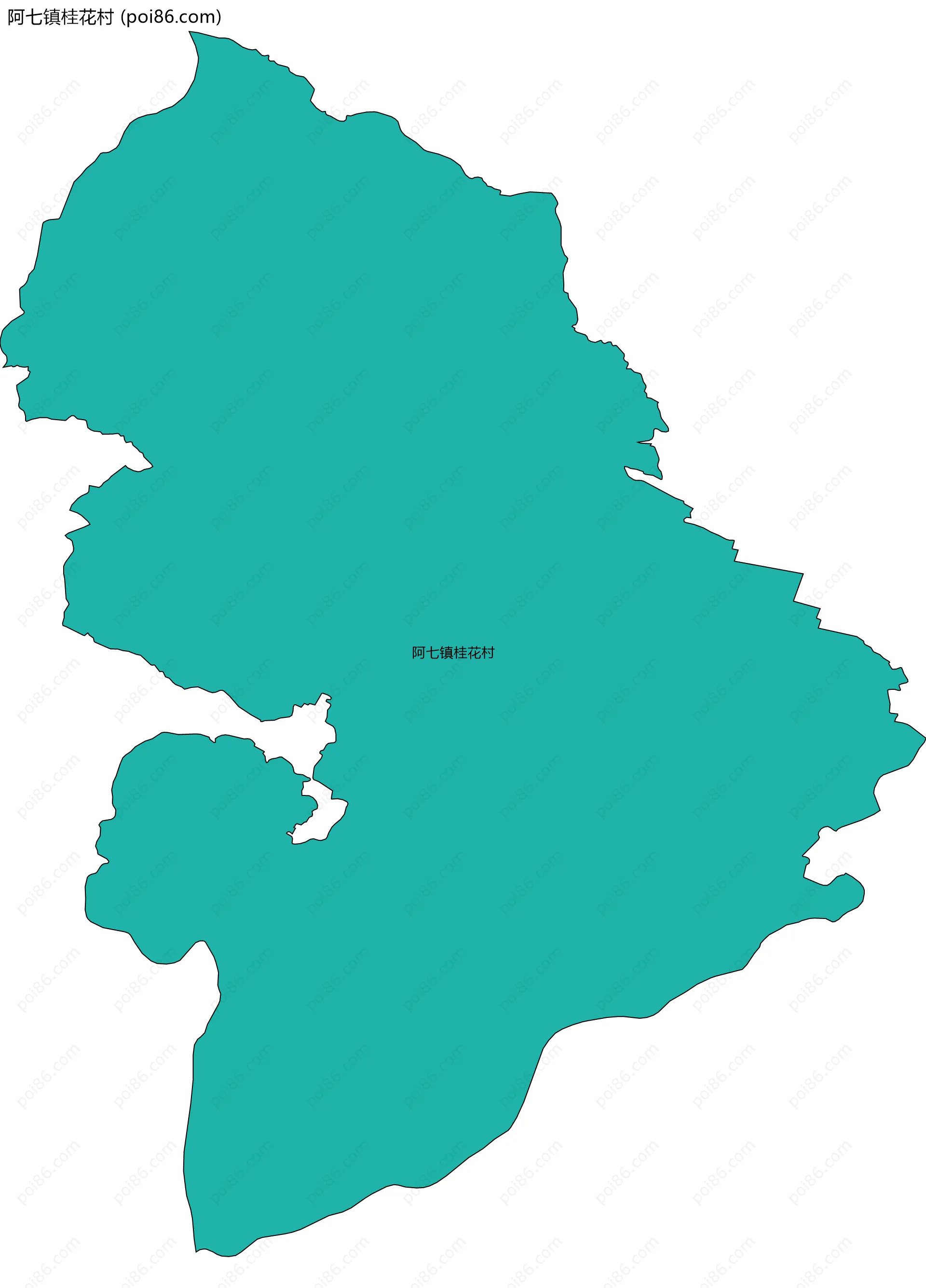 阿七镇桂花村边界地图