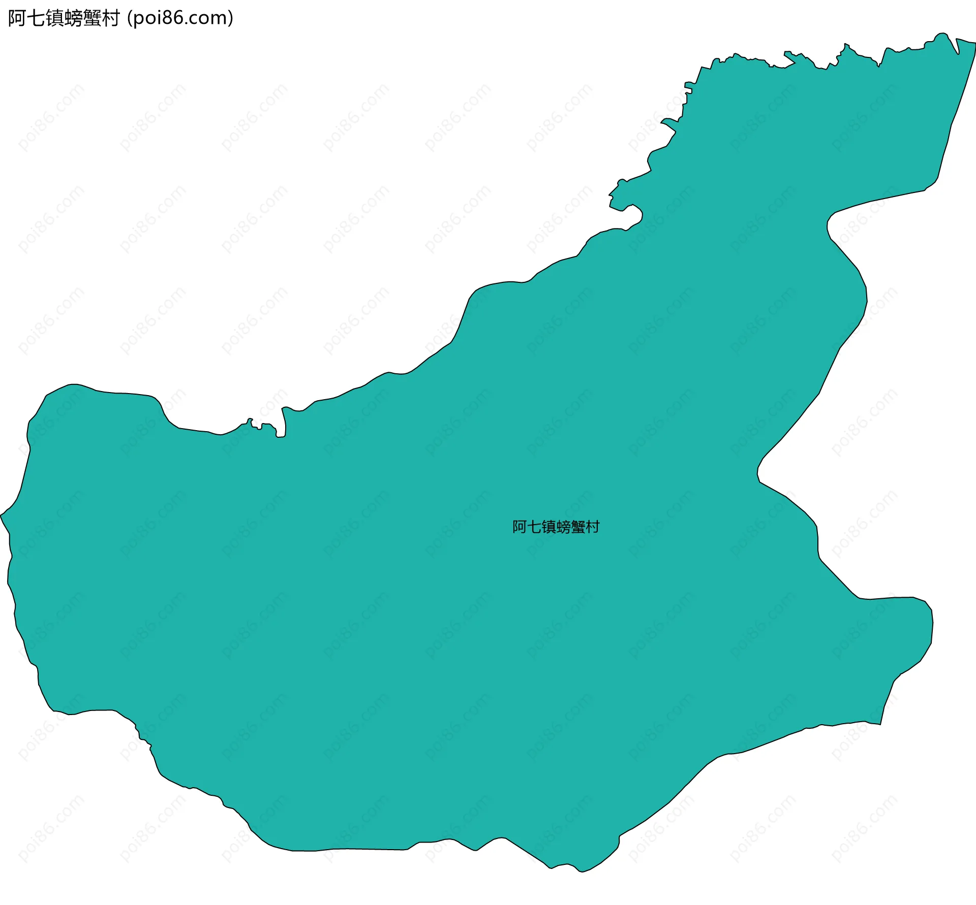 阿七镇螃蟹村边界地图
