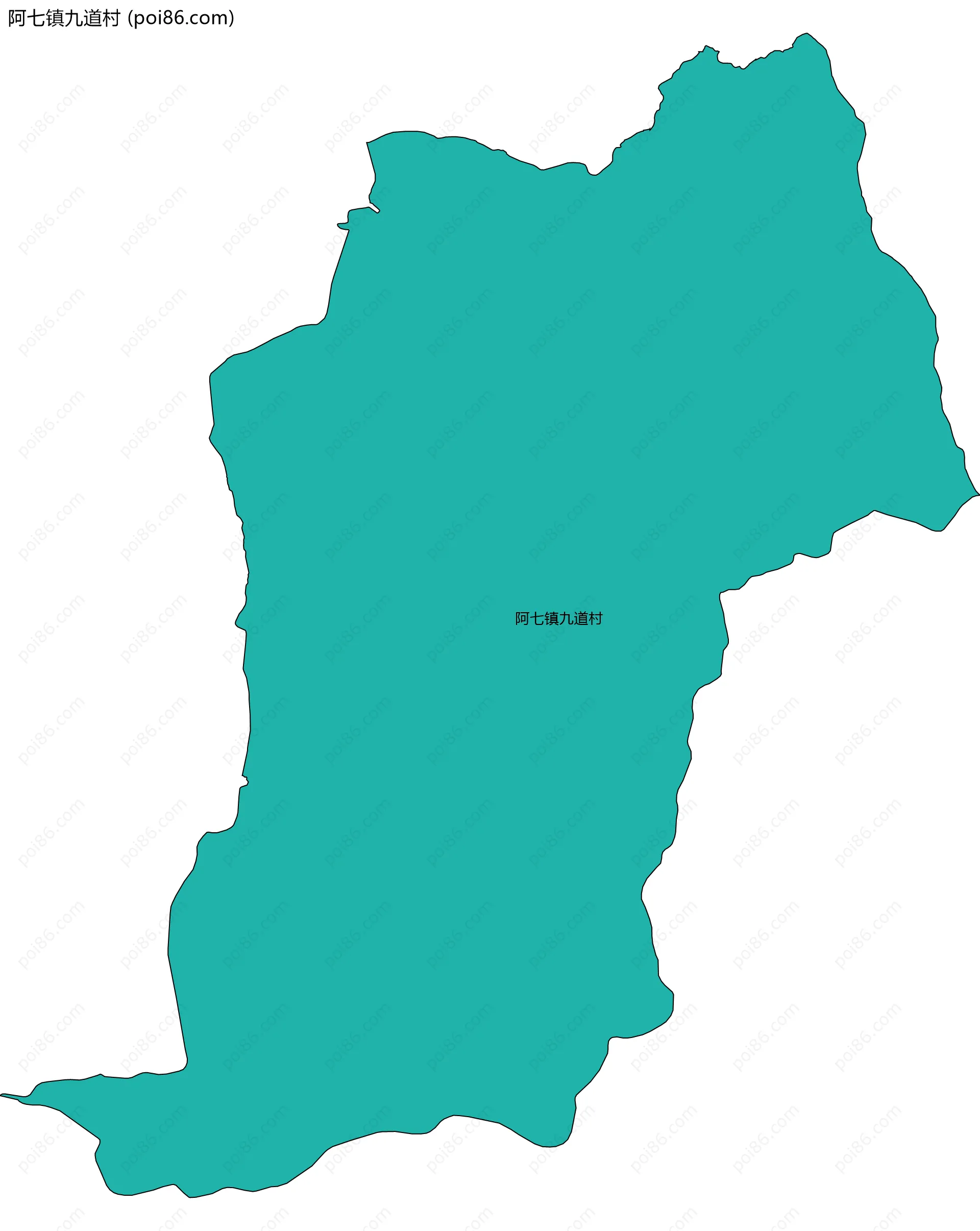 阿七镇九道村边界地图