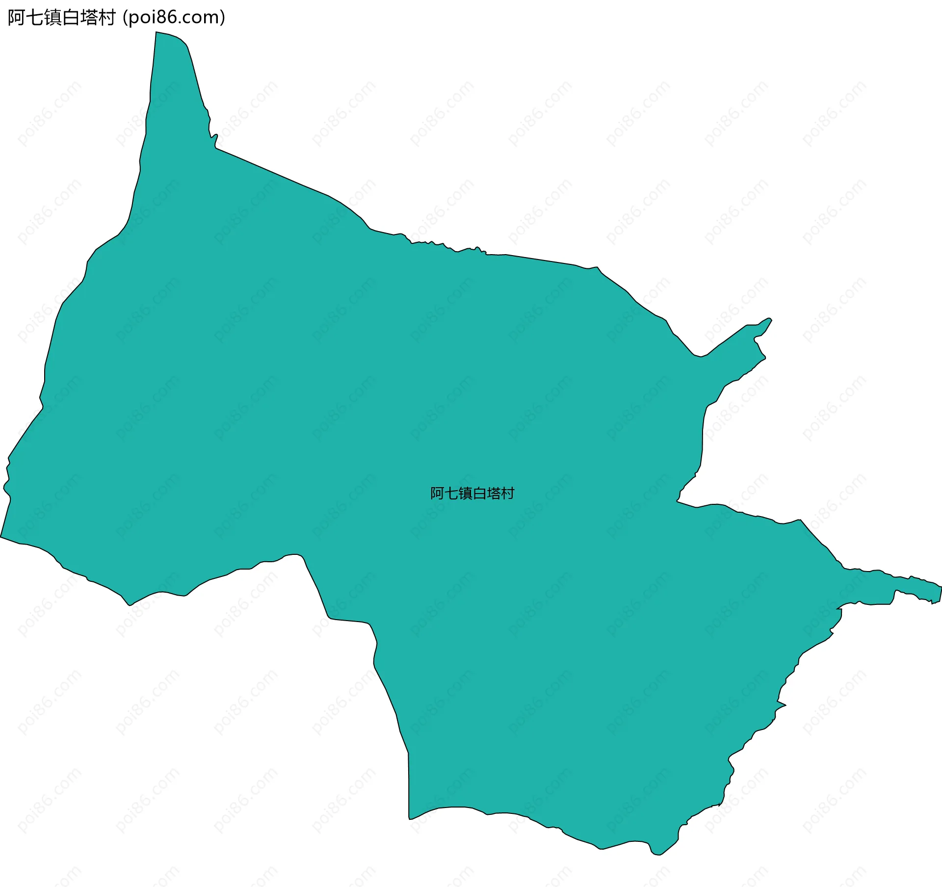 阿七镇白塔村边界地图
