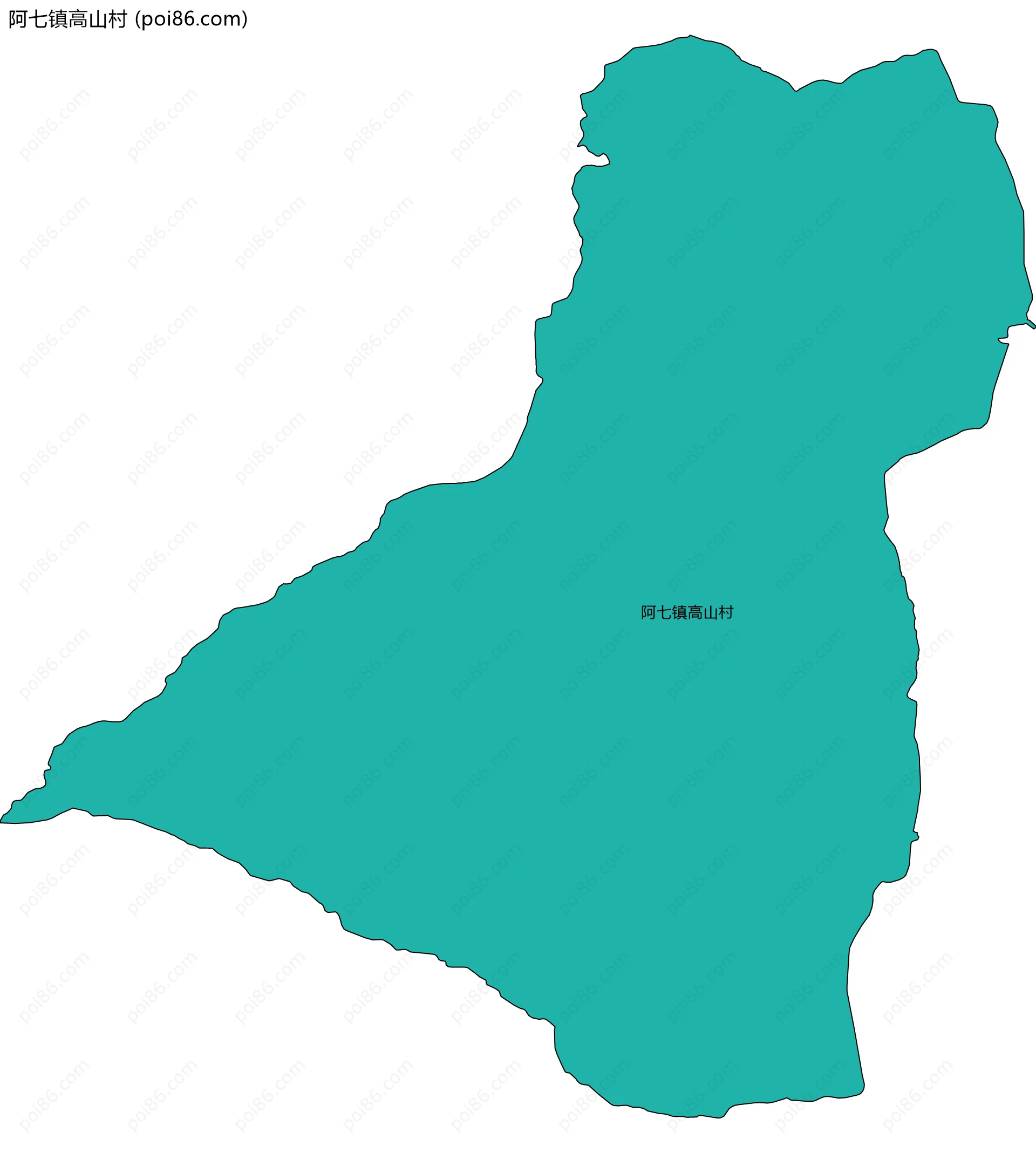 阿七镇高山村边界地图