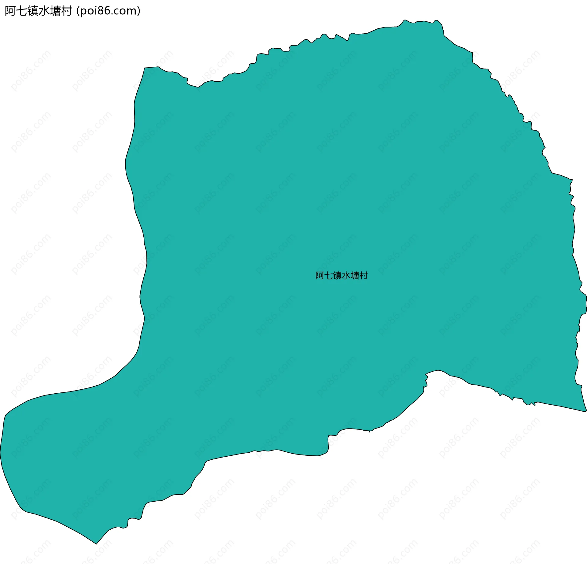 阿七镇水塘村边界地图