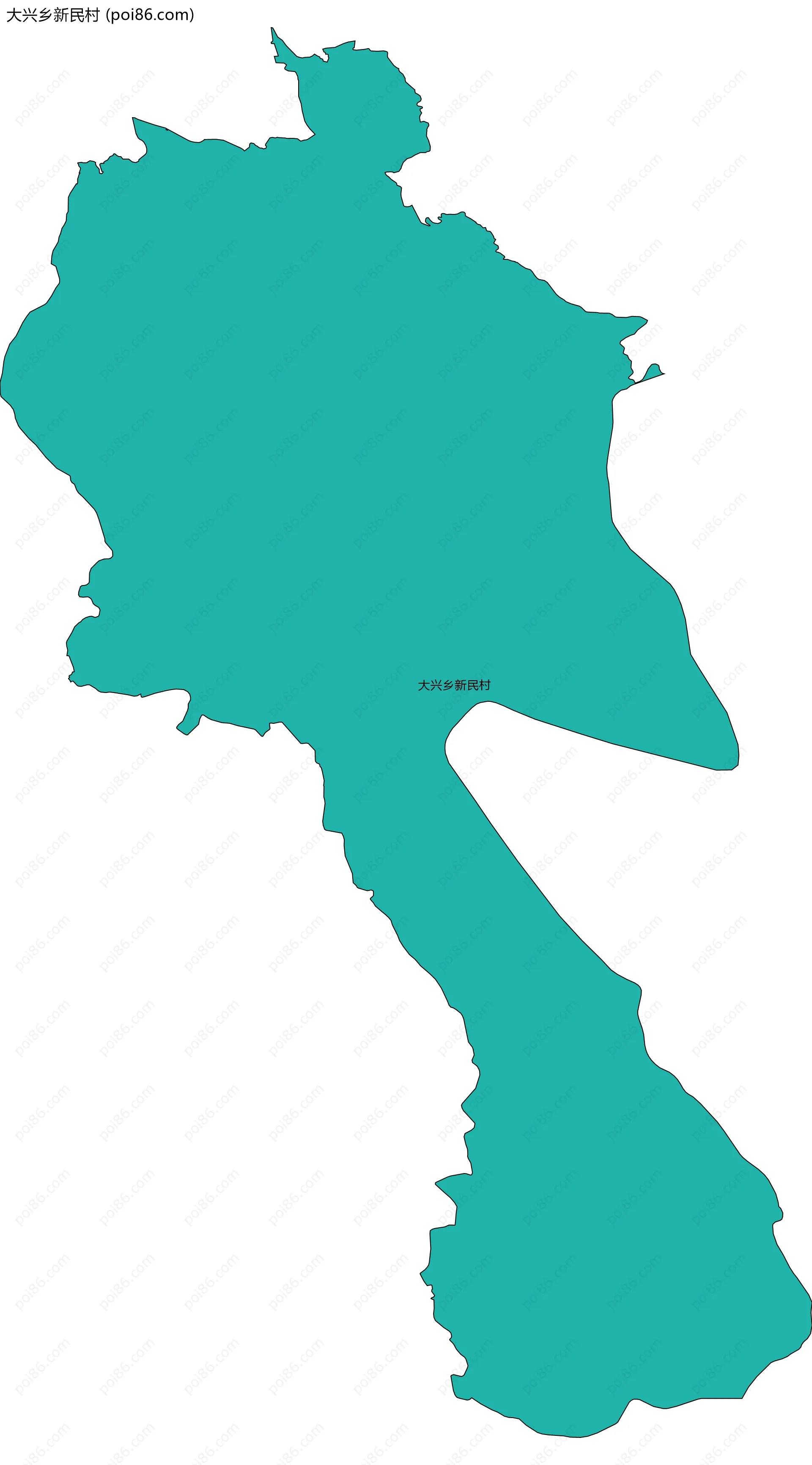 大兴乡新民村边界地图