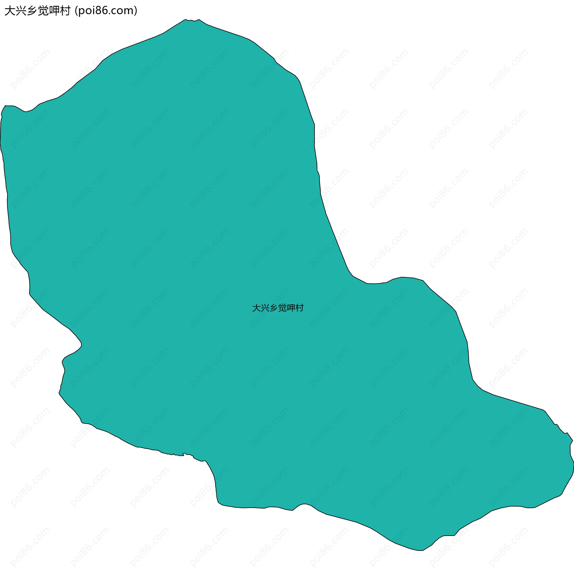大兴乡觉呷村边界地图