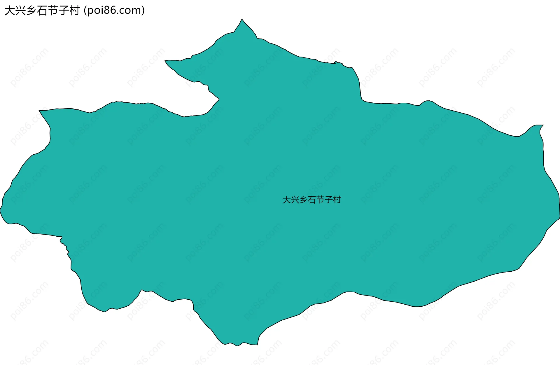 大兴乡石节子村边界地图