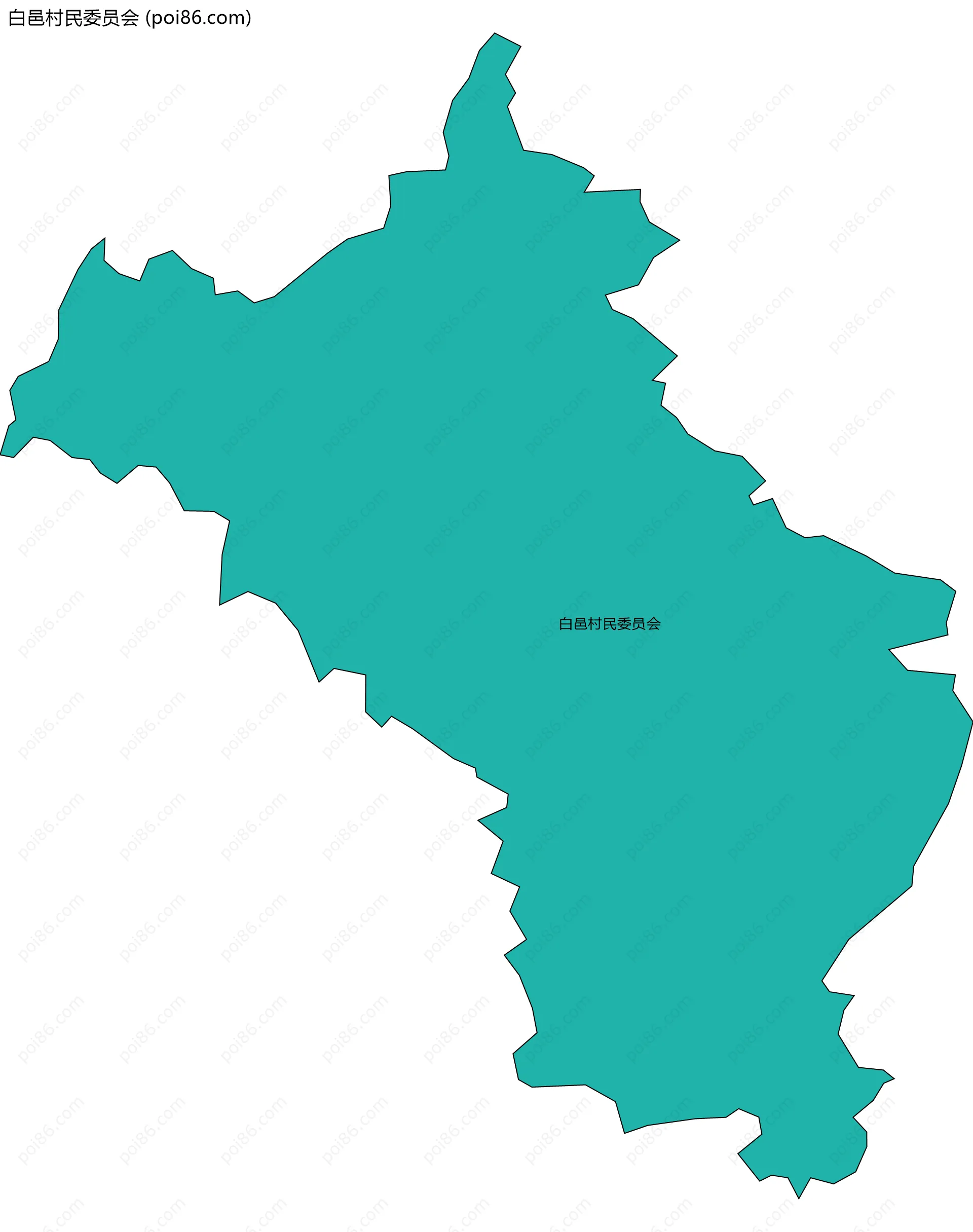 白邑村民委员会边界地图