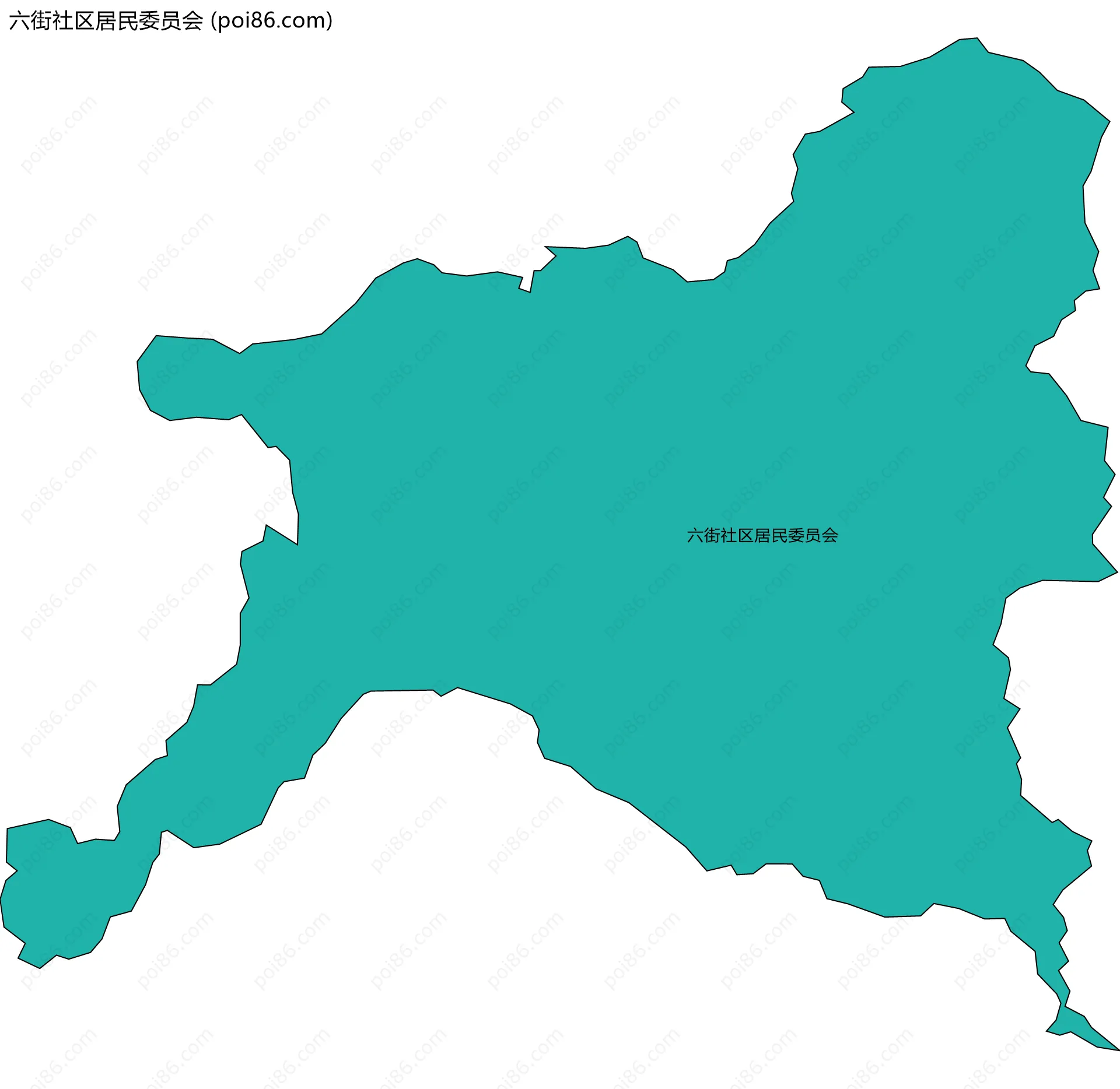 六街社区居民委员会边界地图