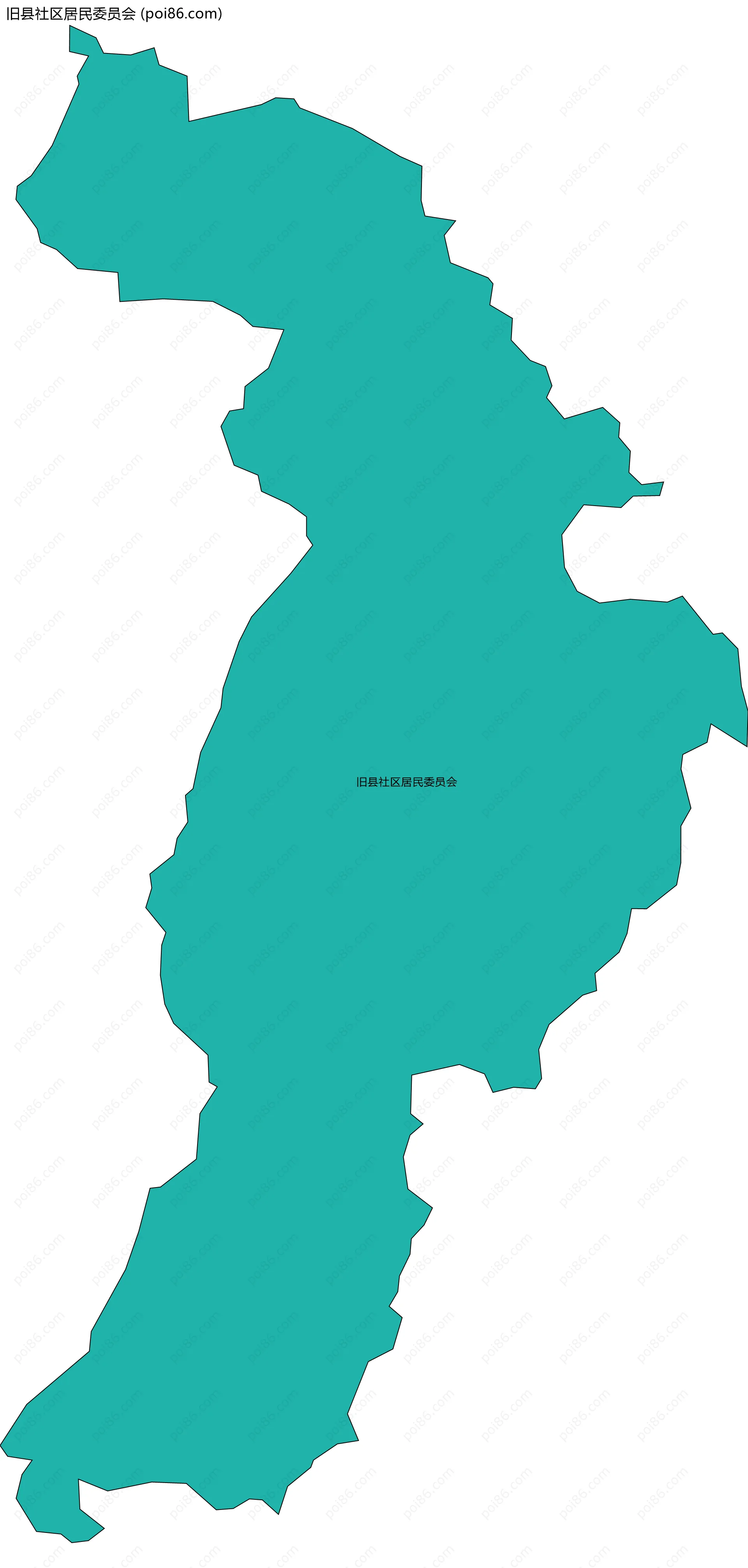 旧县社区居民委员会边界地图