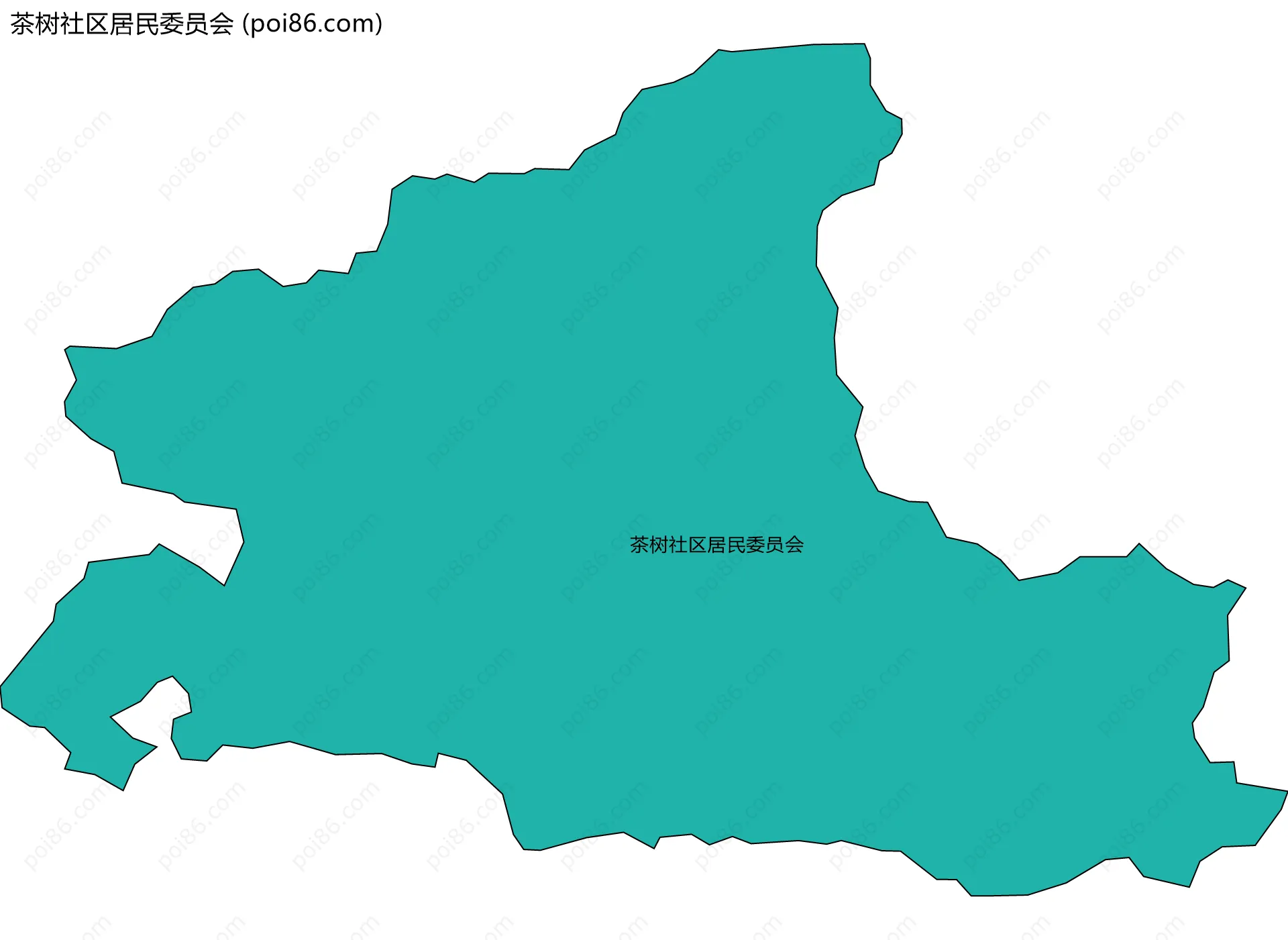 茶树社区居民委员会边界地图