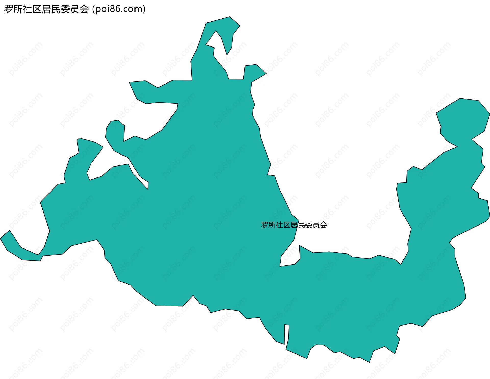罗所社区居民委员会边界地图