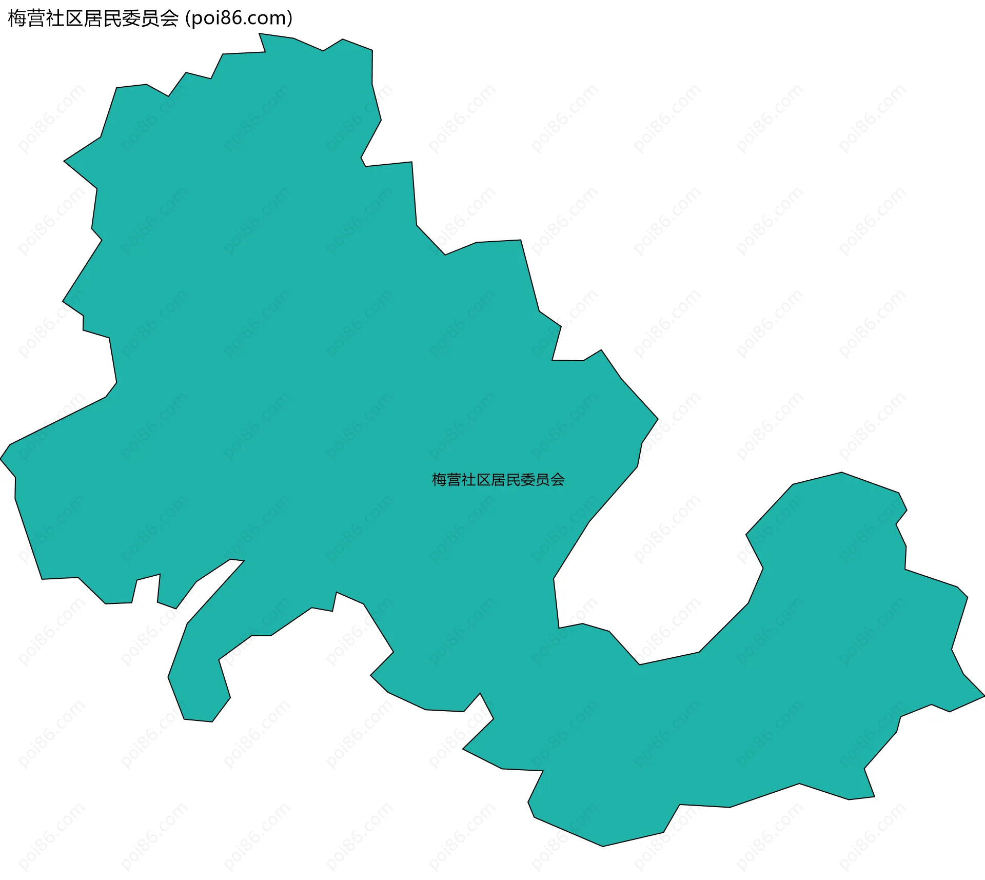 梅营社区居民委员会边界地图