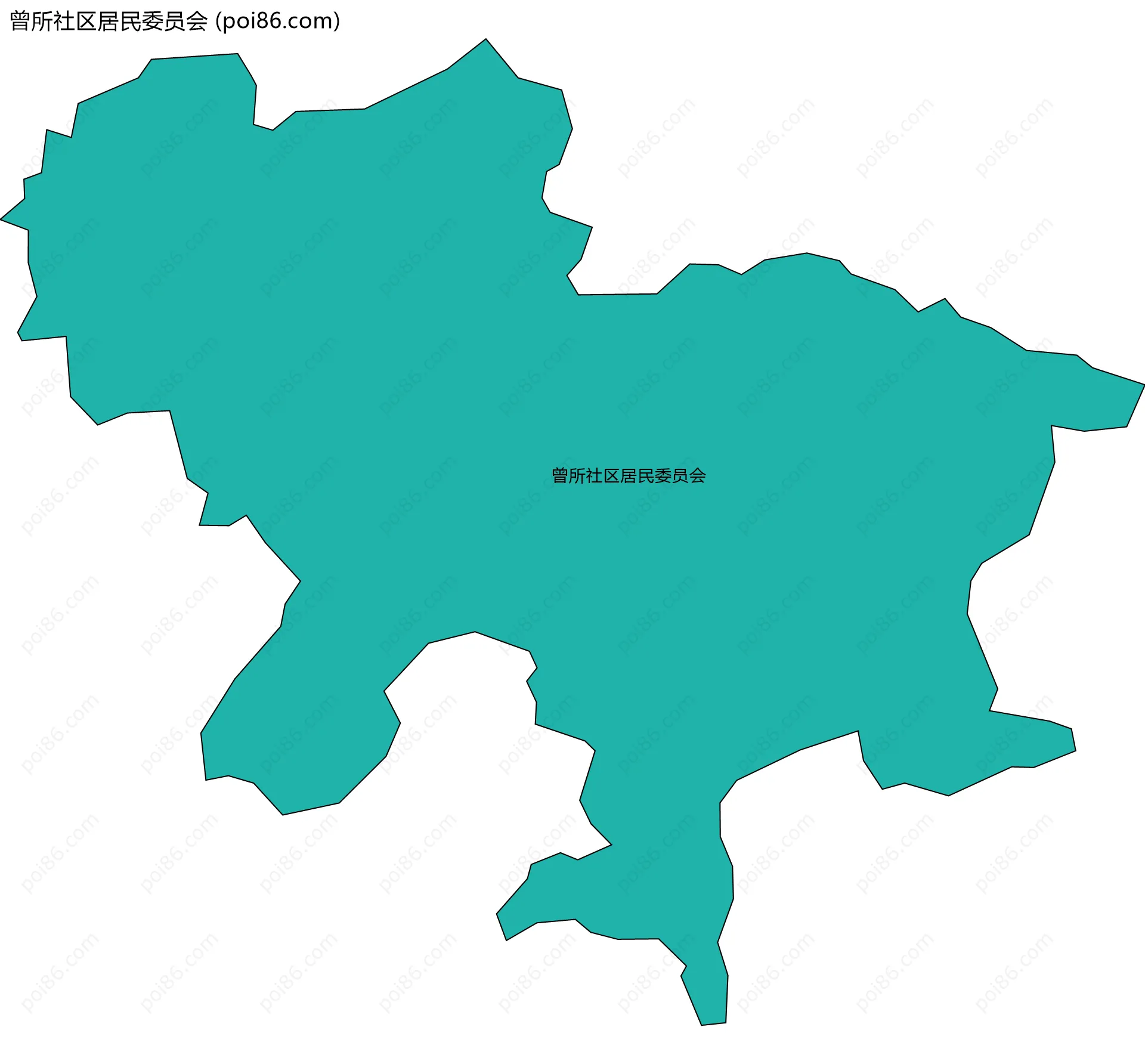 曾所社区居民委员会边界地图