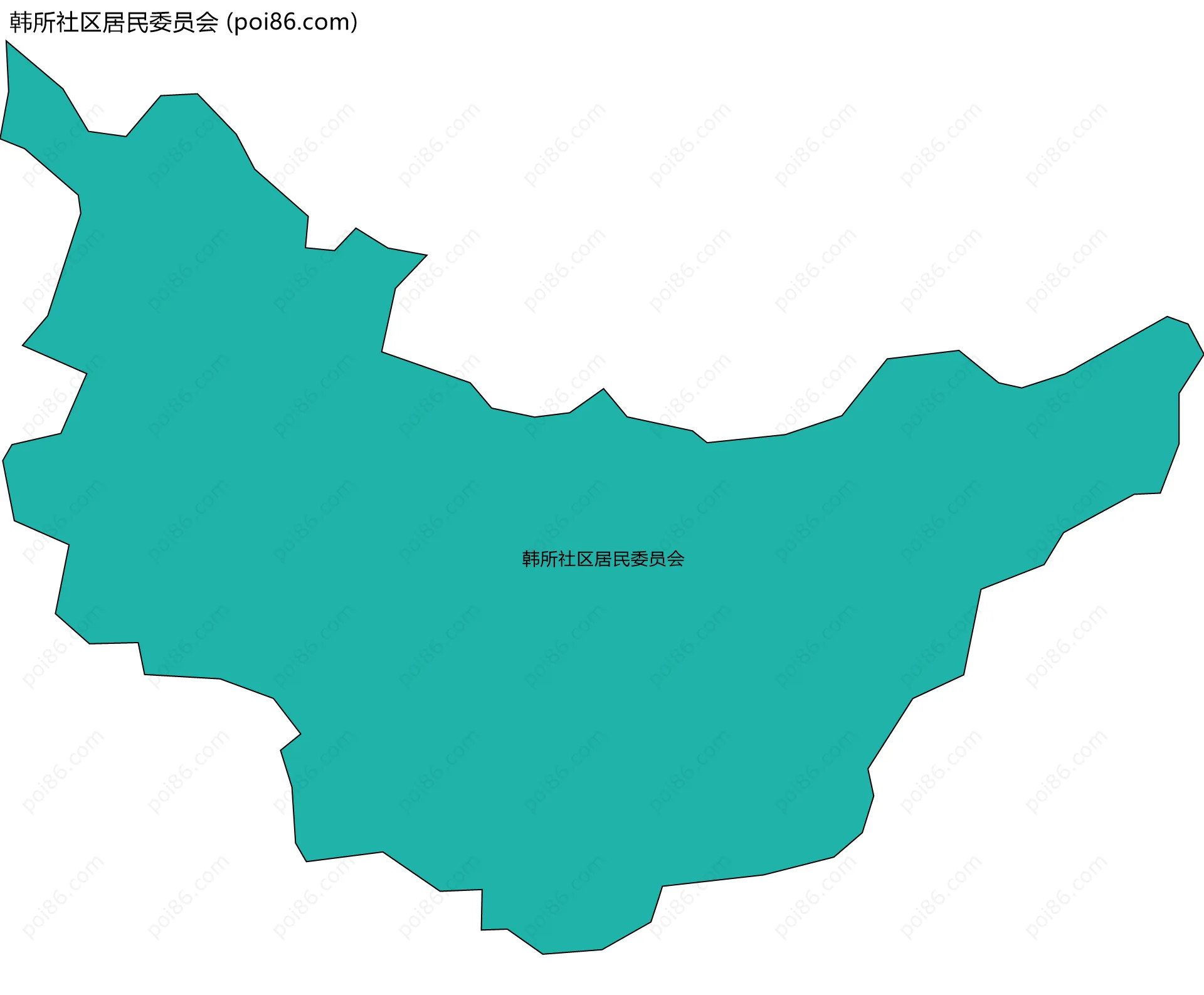 韩所社区居民委员会边界地图