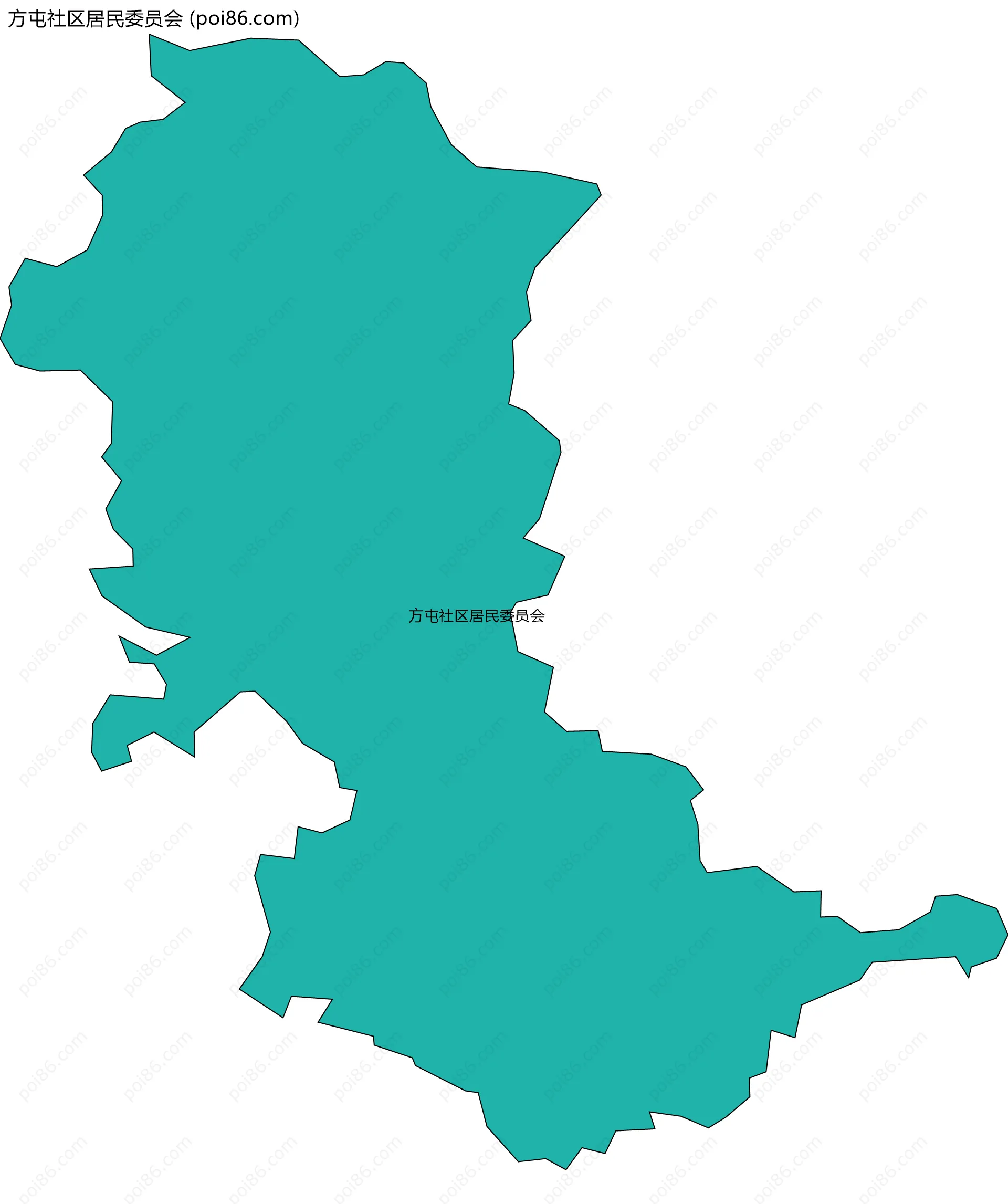 方屯社区居民委员会边界地图